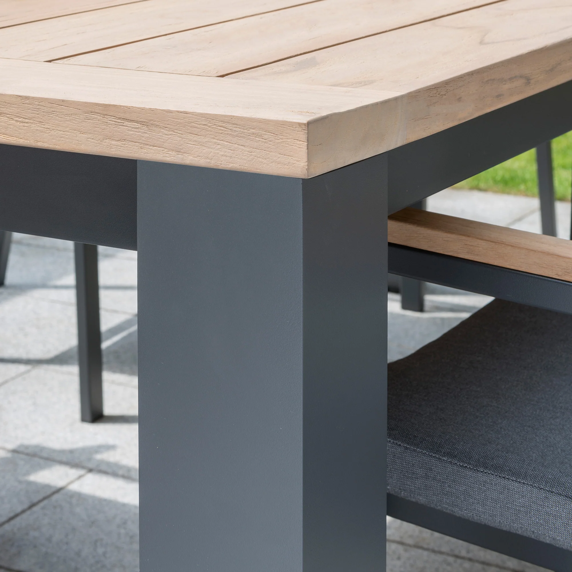40-inch Elba Dining Table With Teak Top - Image 4