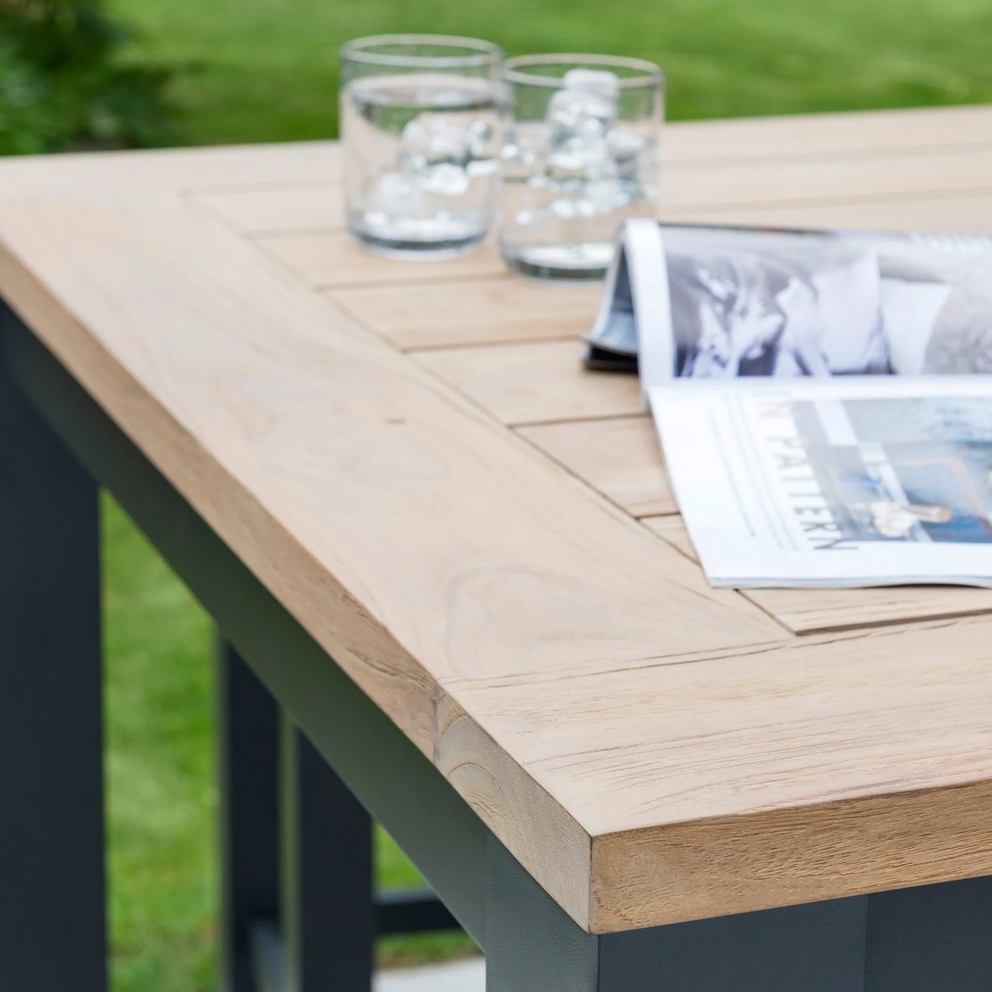40-inch Elba Dining Table With Teak Top - Image 5