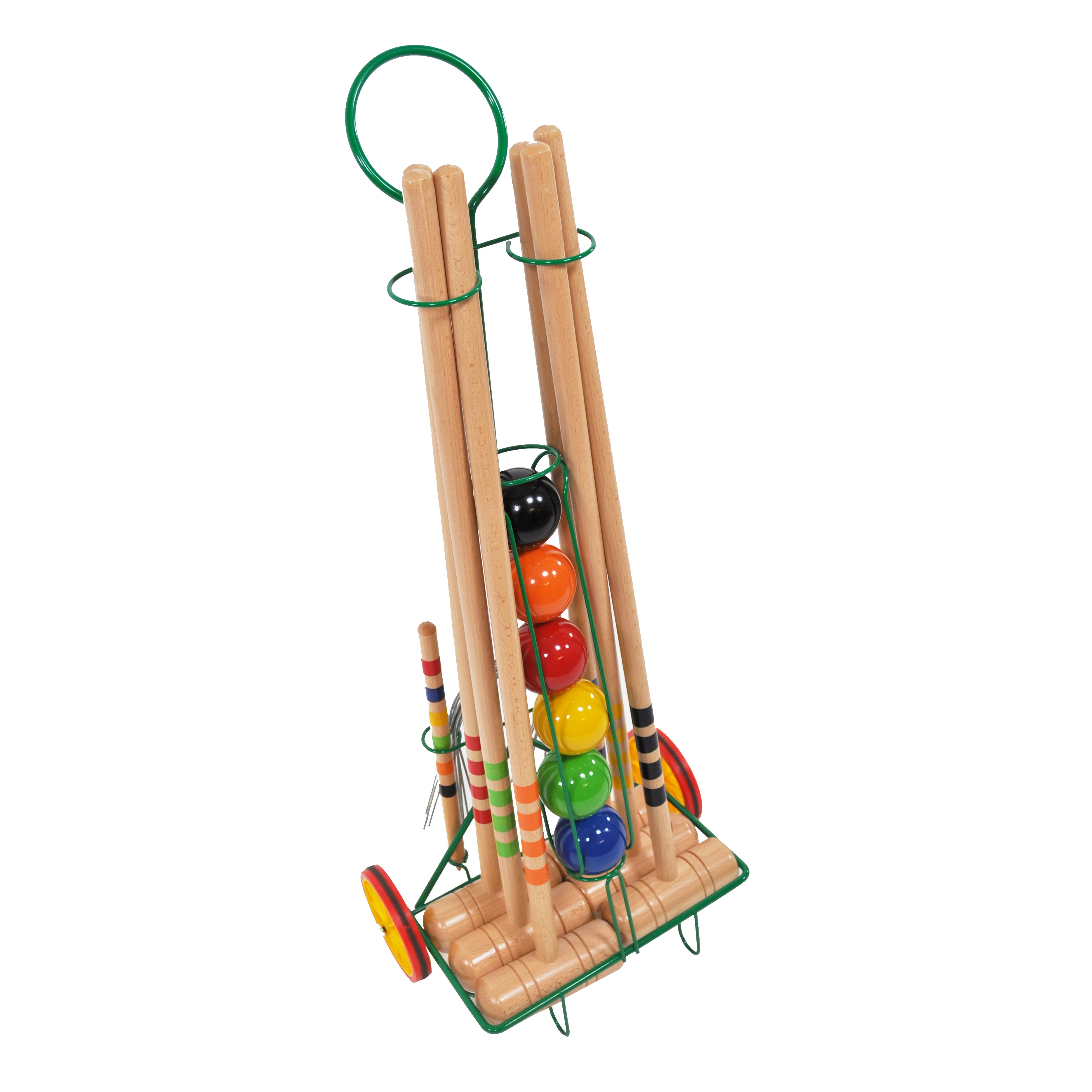 6-Player Croquet Set with Metal Trolley - Image 2