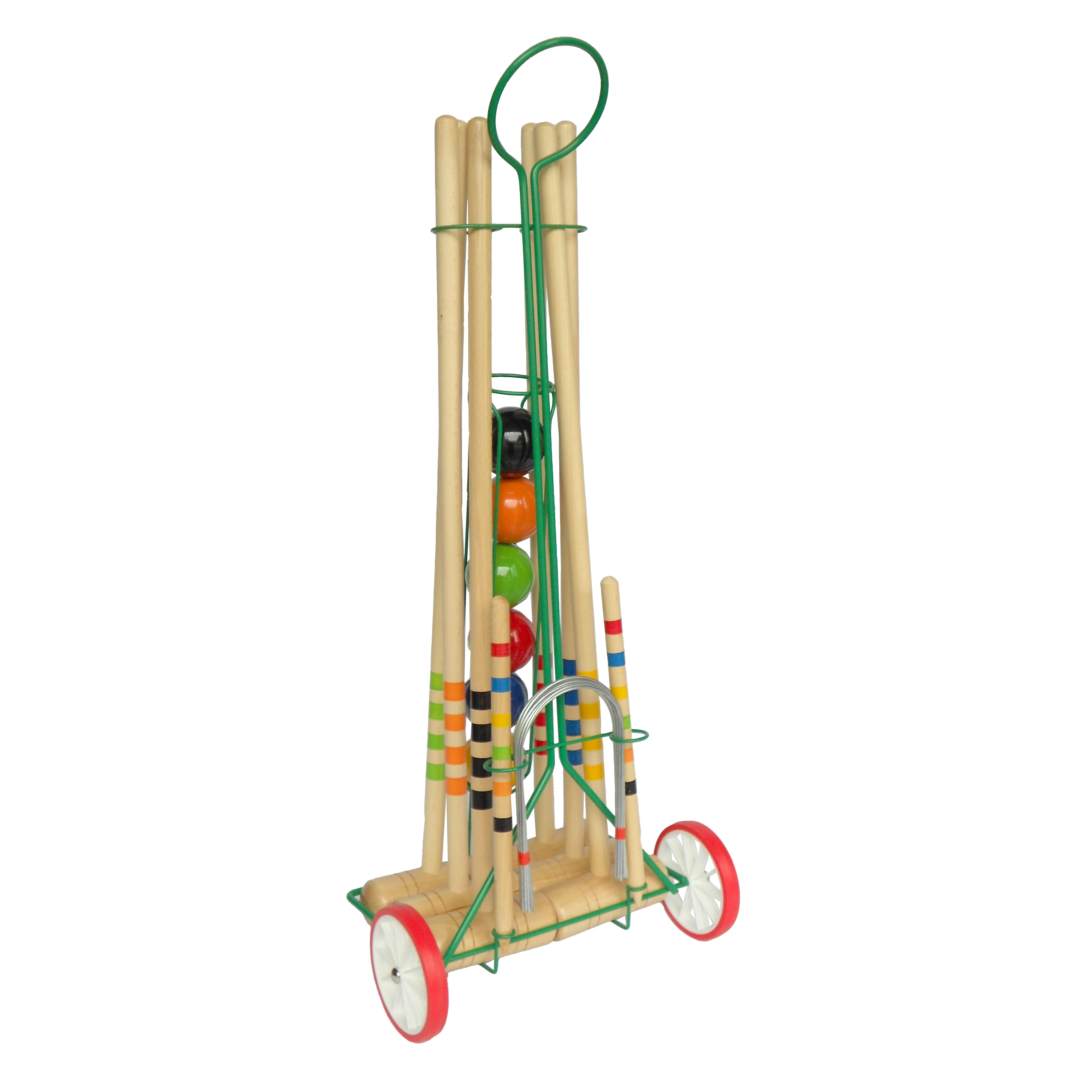 6-Player Croquet Set with Metal Trolley - Image 3