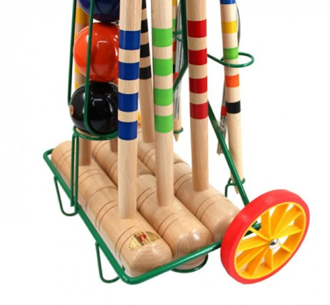 6-Player Croquet Set with Metal Trolley - Image 4