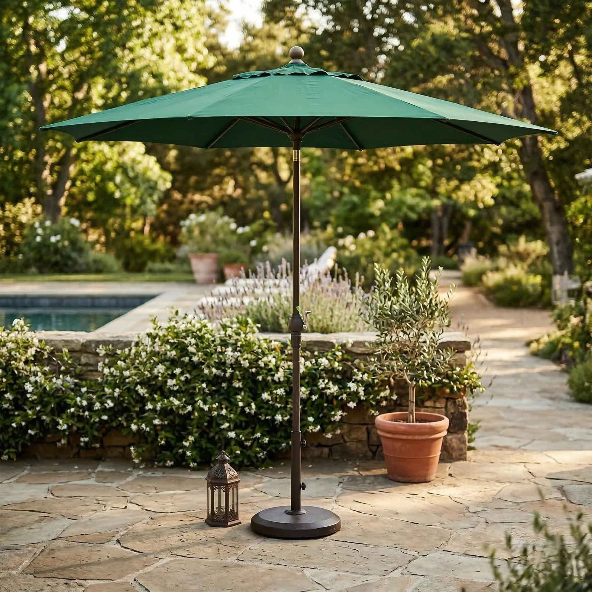 9 Foot Auto-Tilt Market Umbrella - Image 2