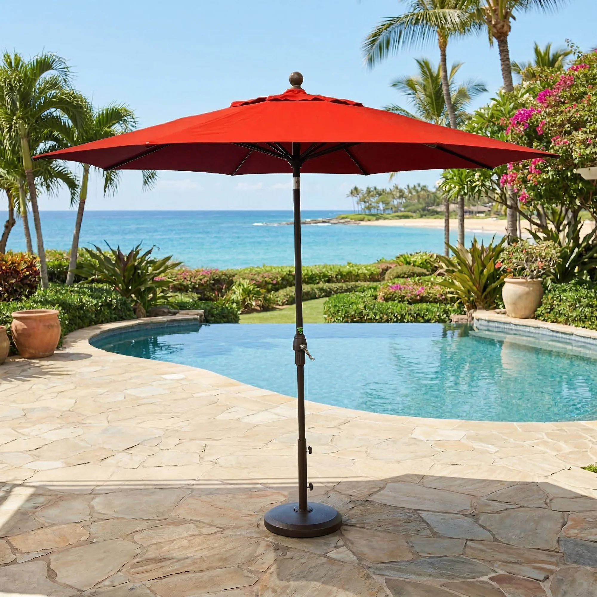9 Foot Auto-Tilt Market Umbrella - Image 5