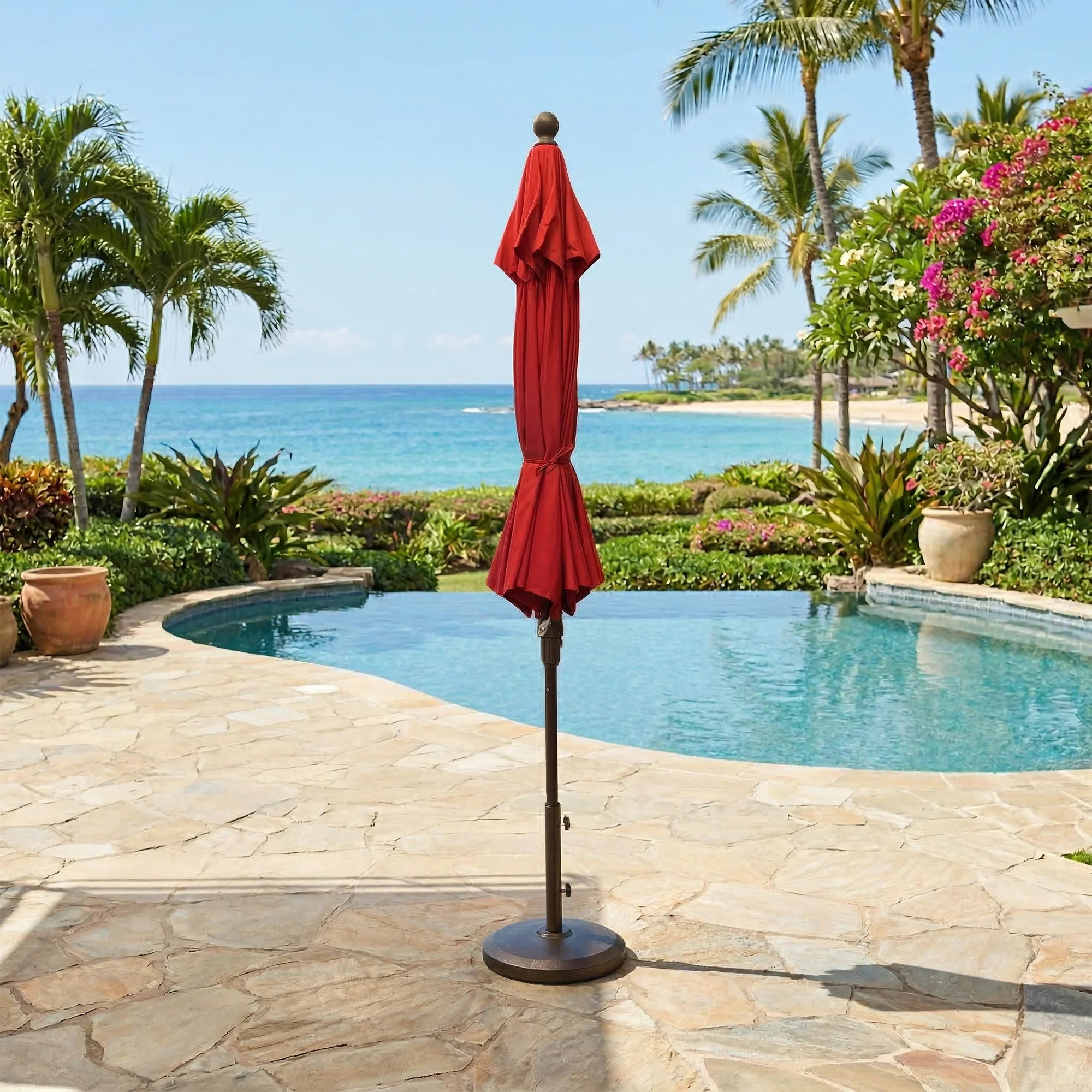 9 Foot Auto-Tilt Market Umbrella - Image 6