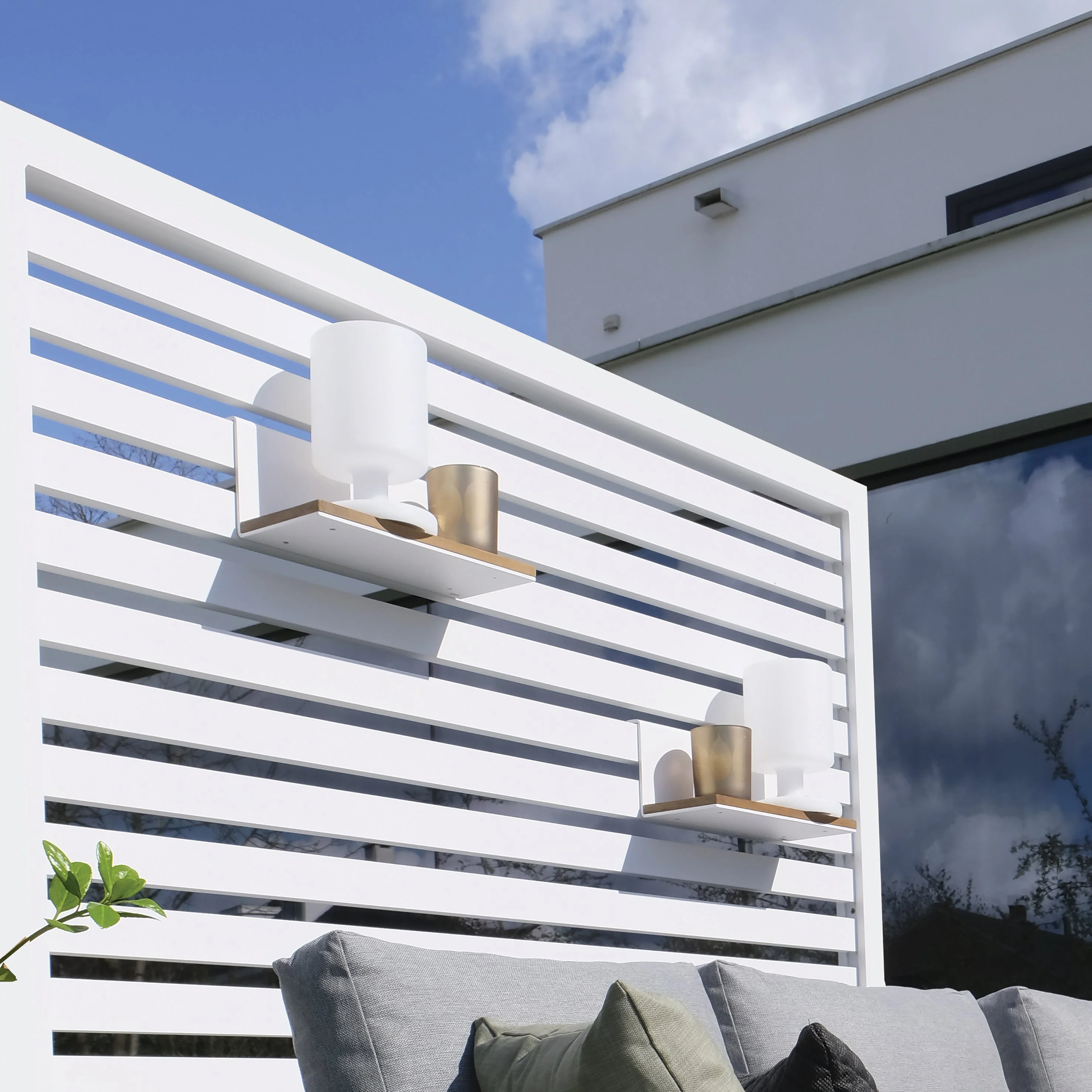 Aluminum Room Divider Accessory Shelf - Image 2