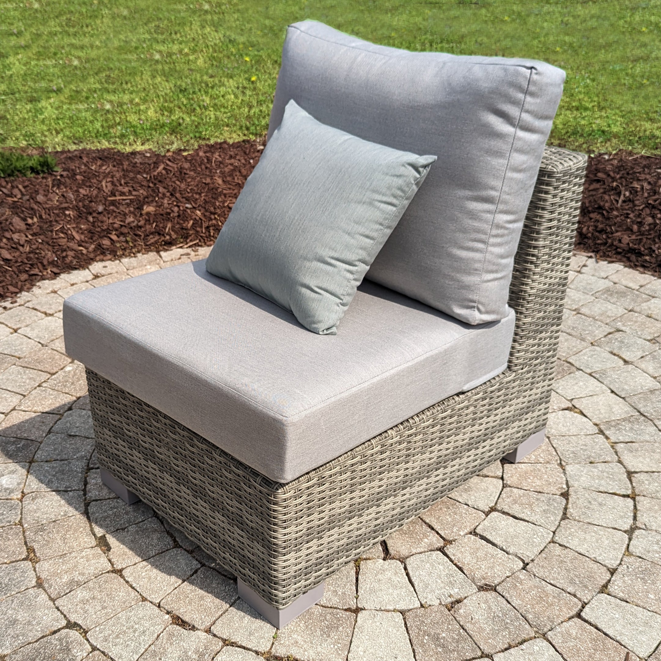Aya Wicker 4-Piece Corner Sectional With Cushions - Image 2