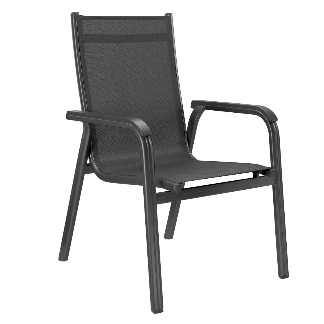 Basic Plus 5-Piece Dining Set- Stack Chairs & Table w/ Umbrella Hole - Image 8