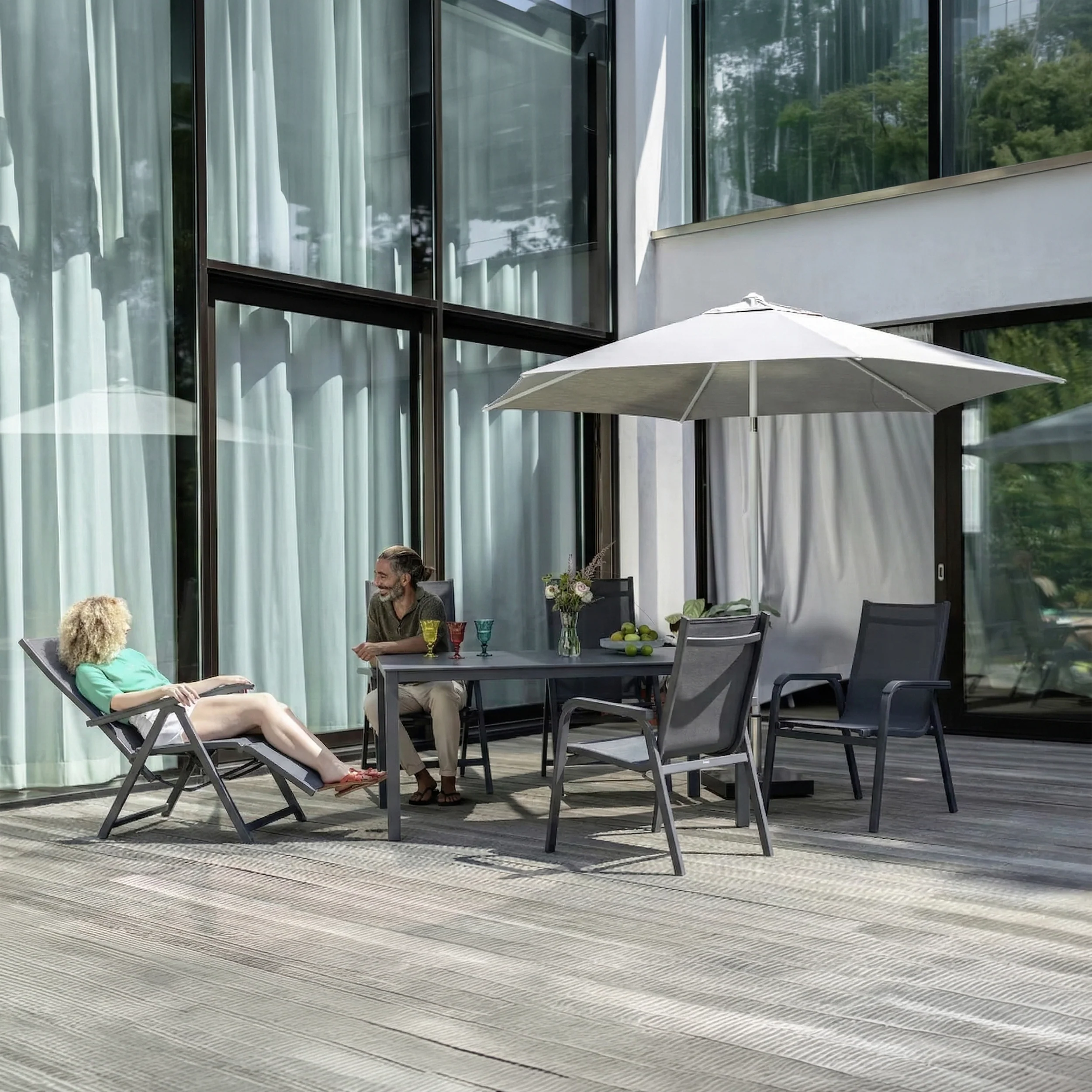 Basic Plus K/D Stack Chair, Anthracite - Image 4