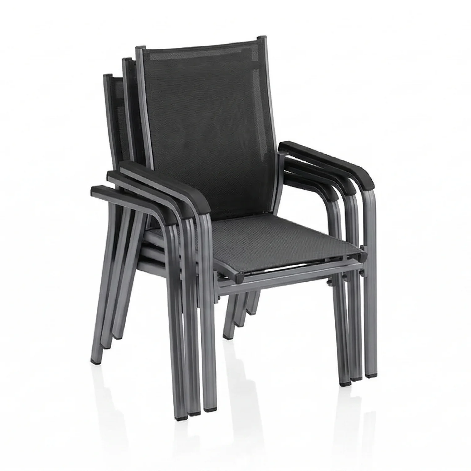 Basic Plus K/D Stack Chair, Anthracite - Image 5