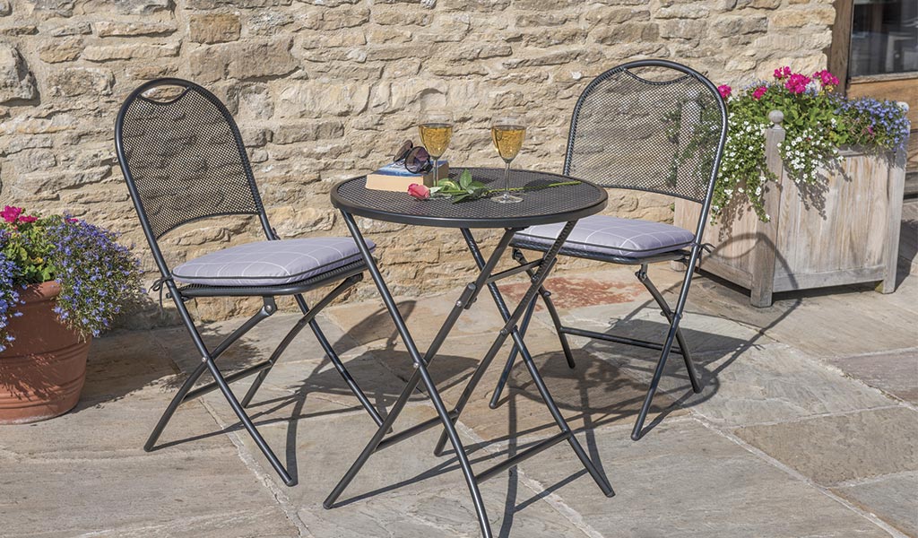 Cafe Napoli Wrought Iron 3-Piece Bistro Set - Image 10