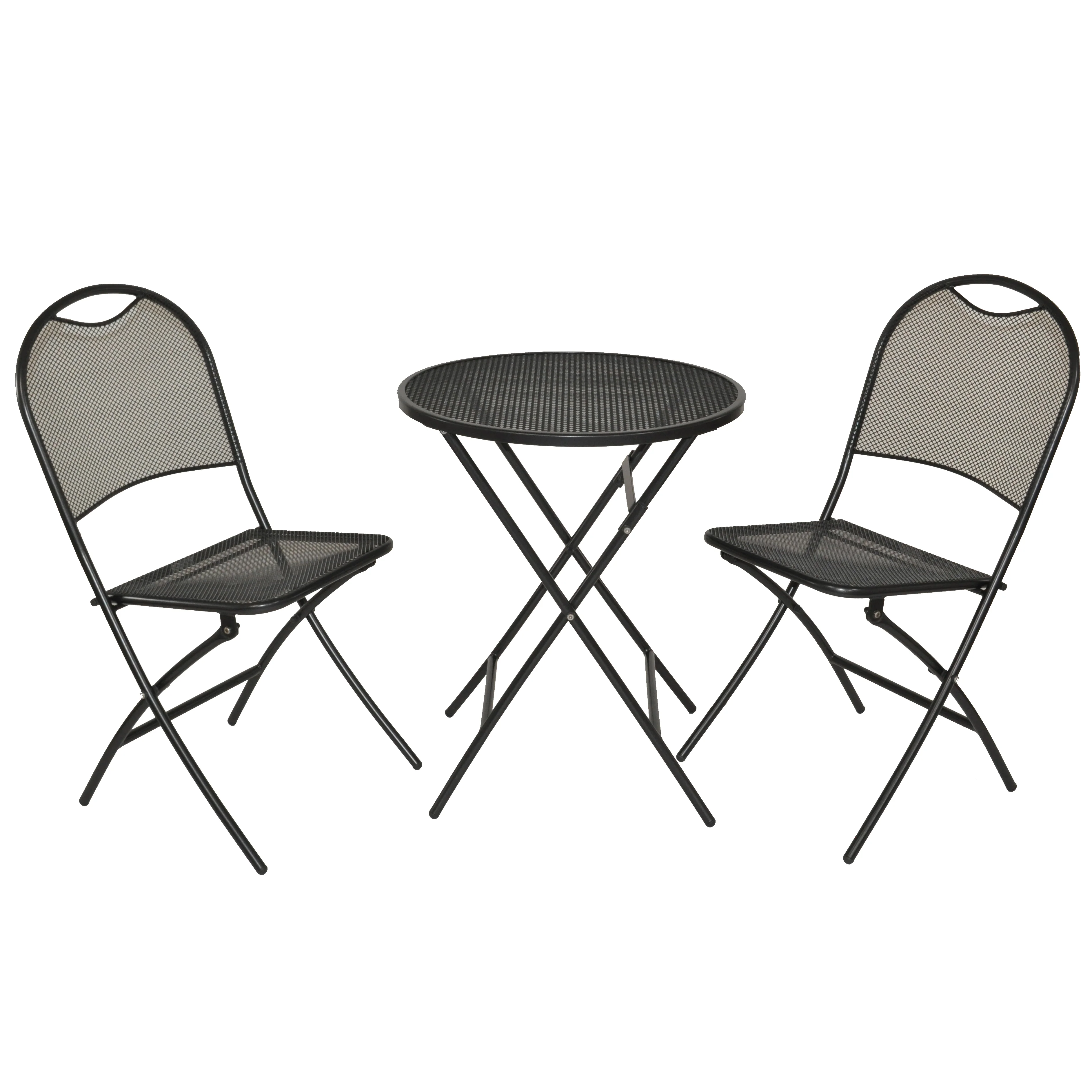 Cafe Napoli Wrought Iron 3-Piece Bistro Set - Image 4