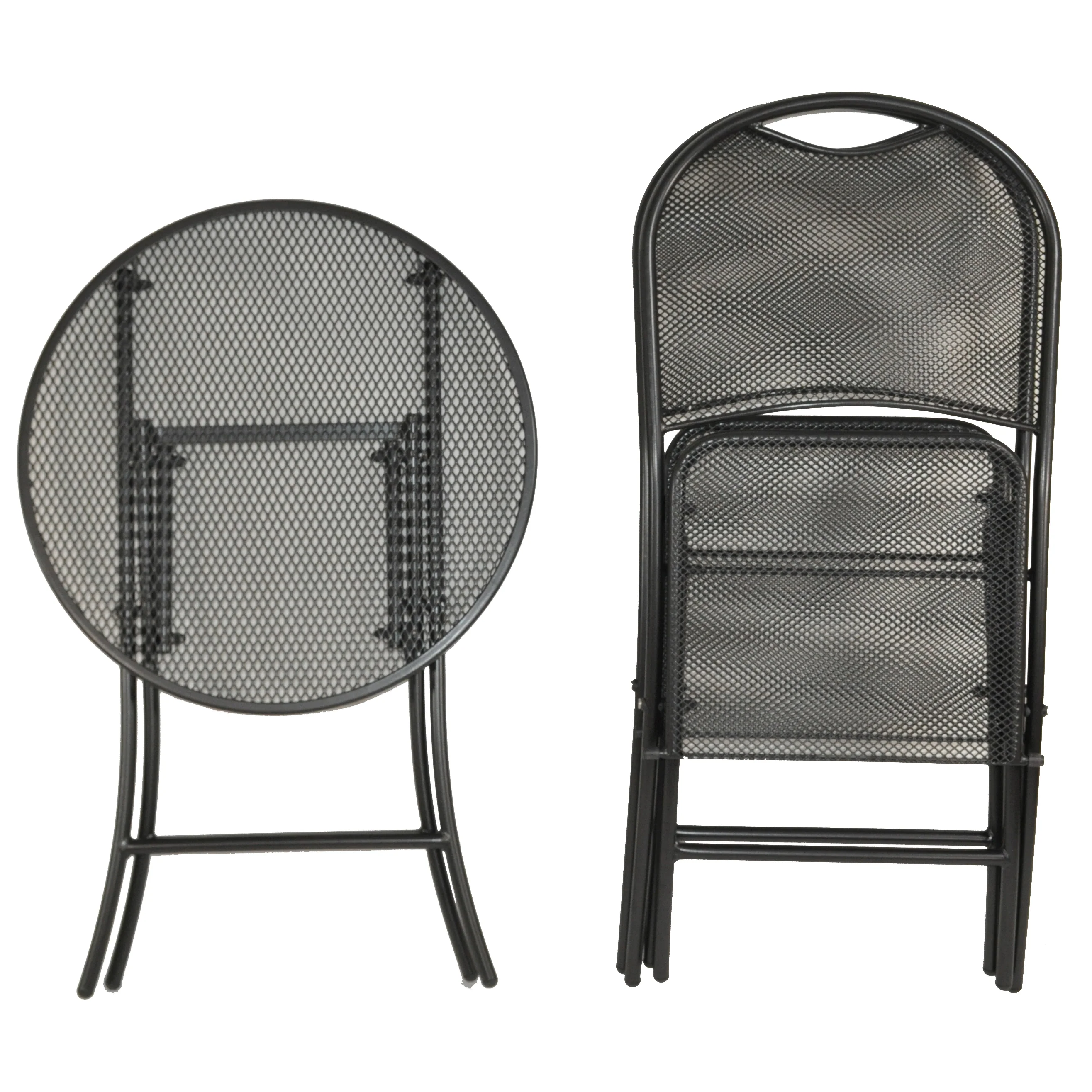 Cafe Napoli Wrought Iron 3-Piece Bistro Set - Image 5