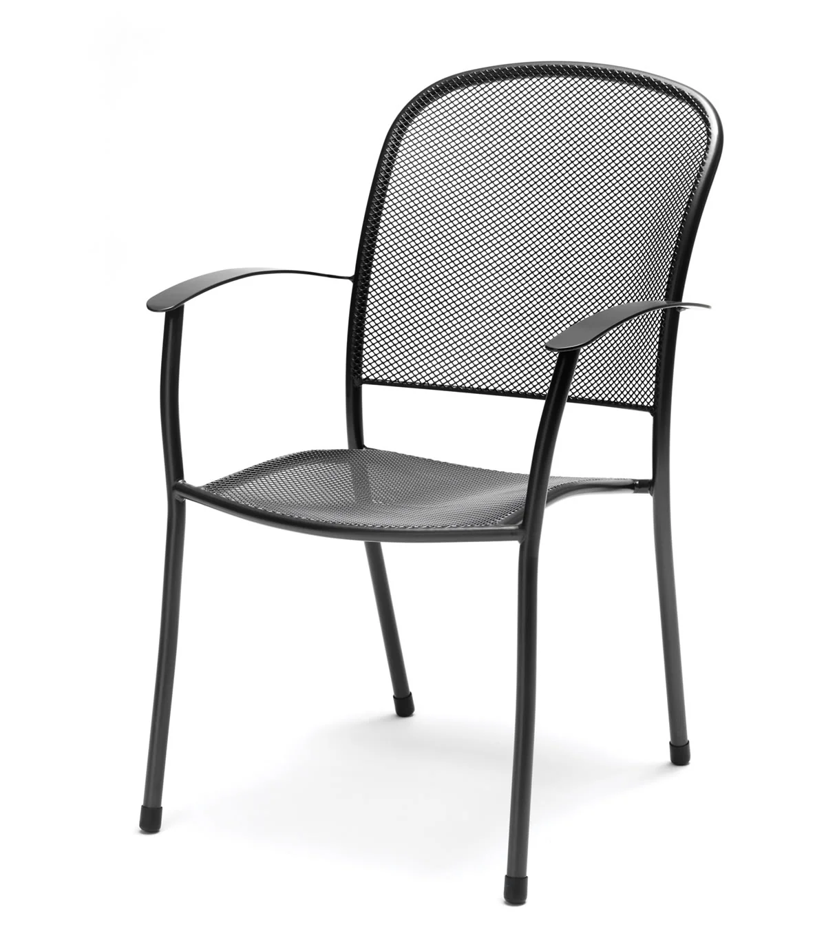 Caredo Wrought Iron Stackable Arm Chair