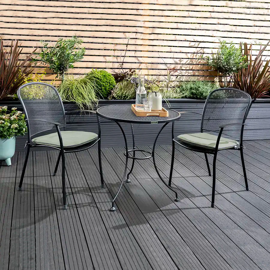 Caredo Wrought Iron Stackable Arm Chair - Image 11