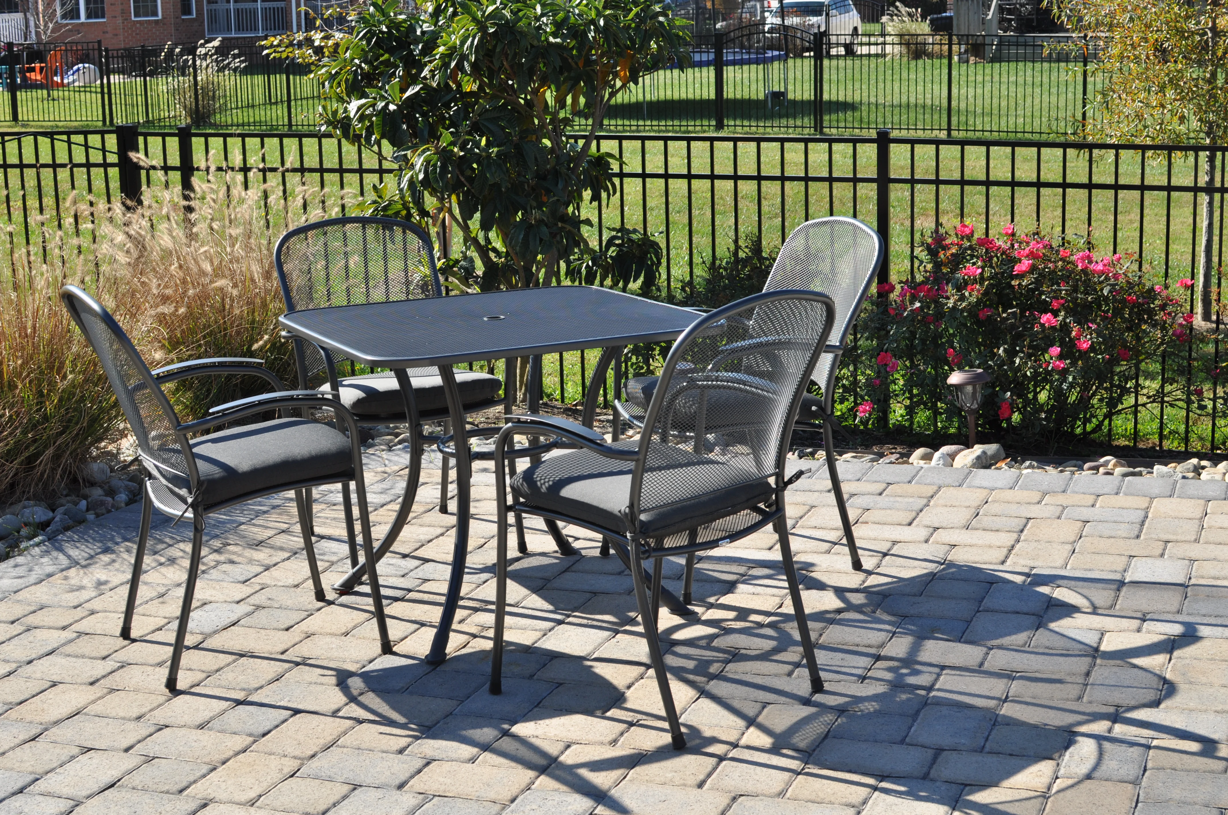 Carlo Wrought Iron Stackable Arm Chair - Image 6
