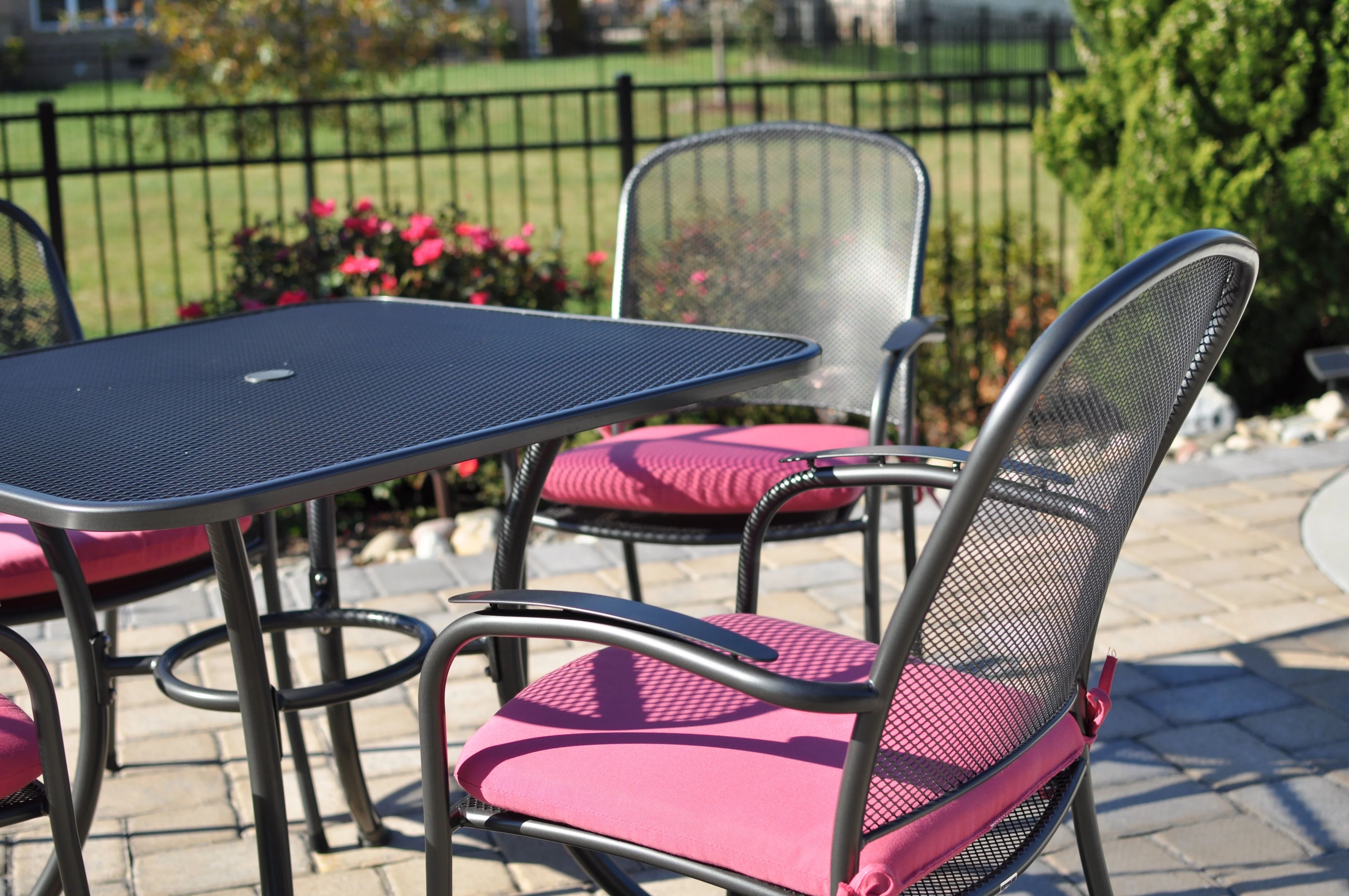 Carlo Wrought Iron Stackable Arm Chair - Image 7