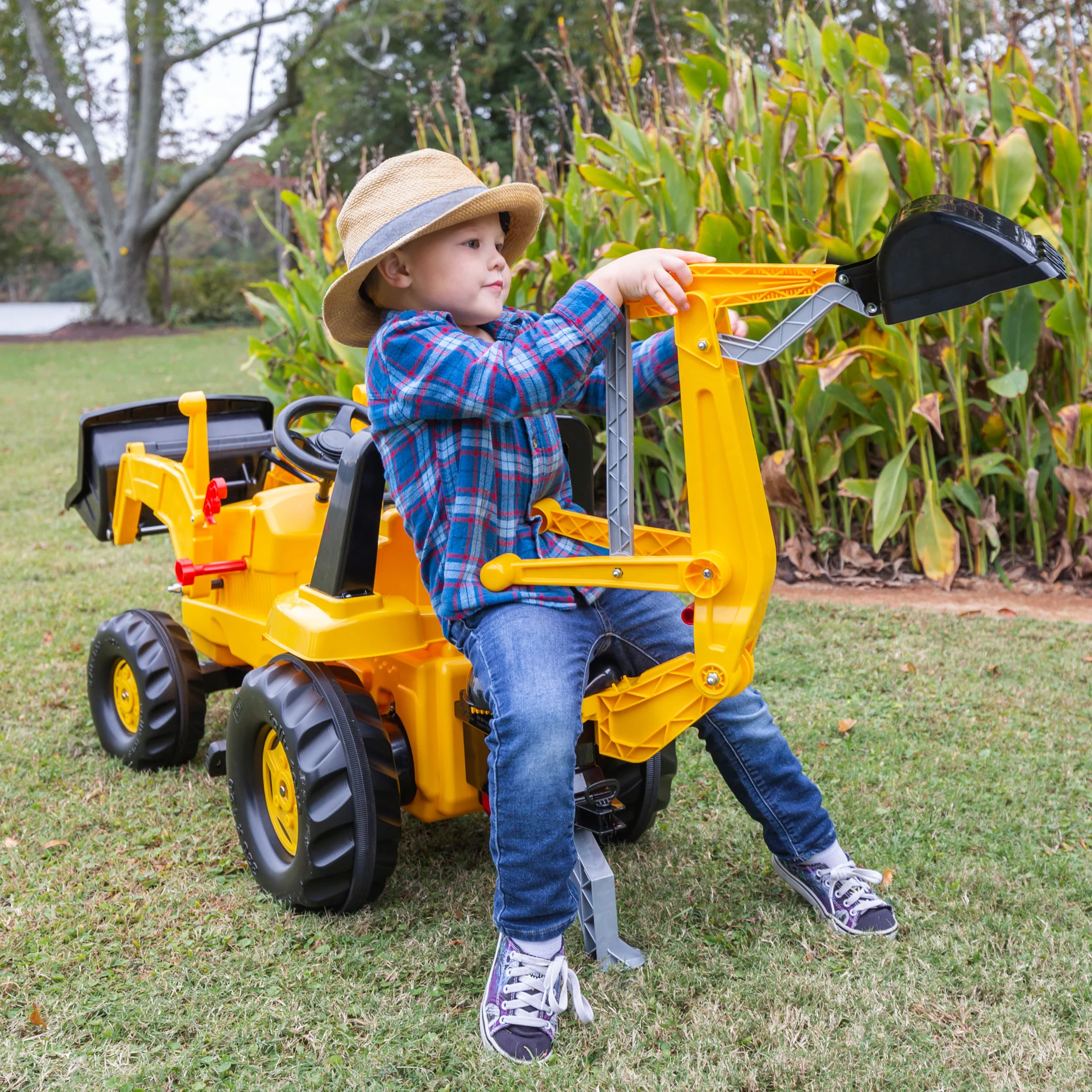 CAT Front Loader With Backhoe Pedal Tractor - Image 5