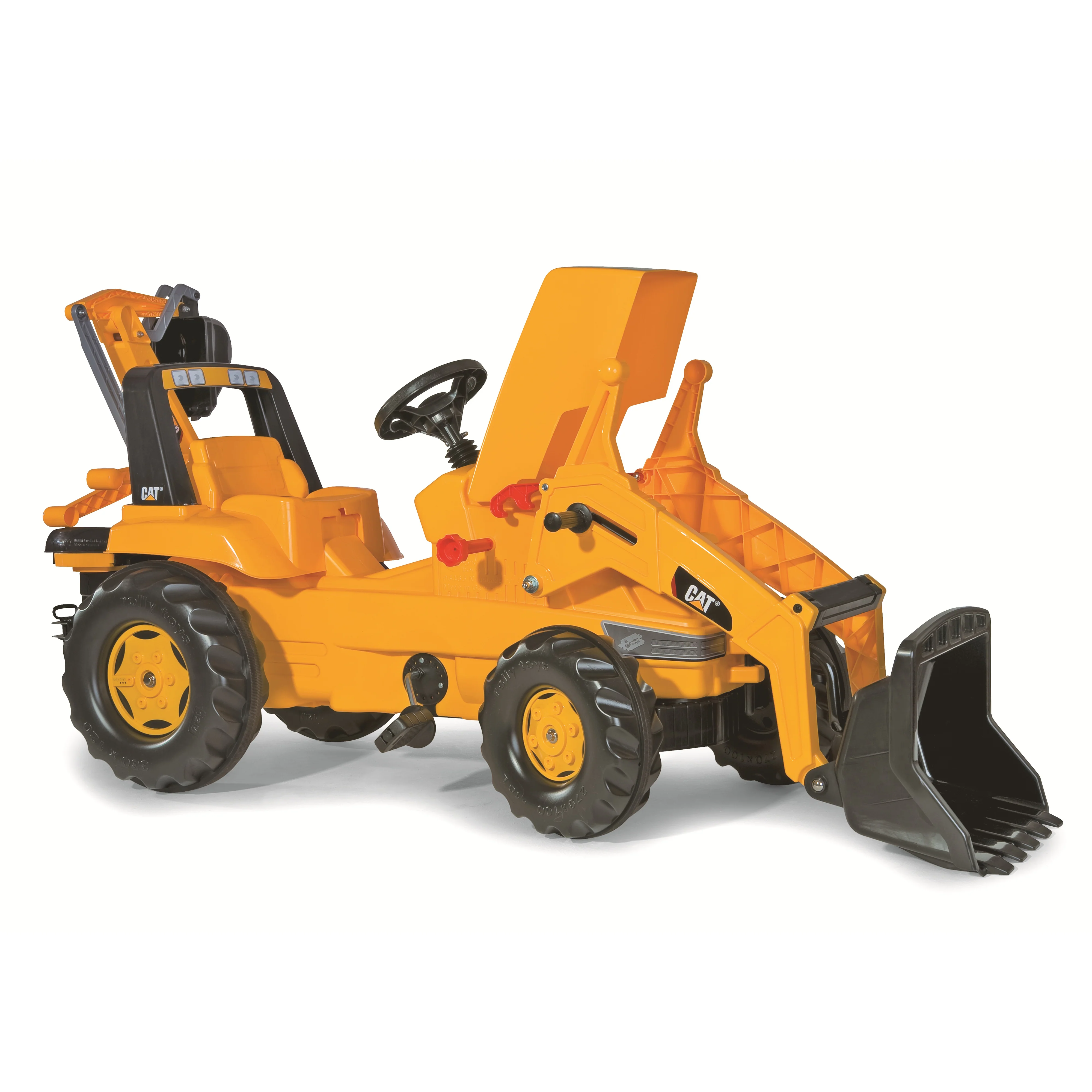 CAT Front Loader With Backhoe Pedal Tractor - Image 8