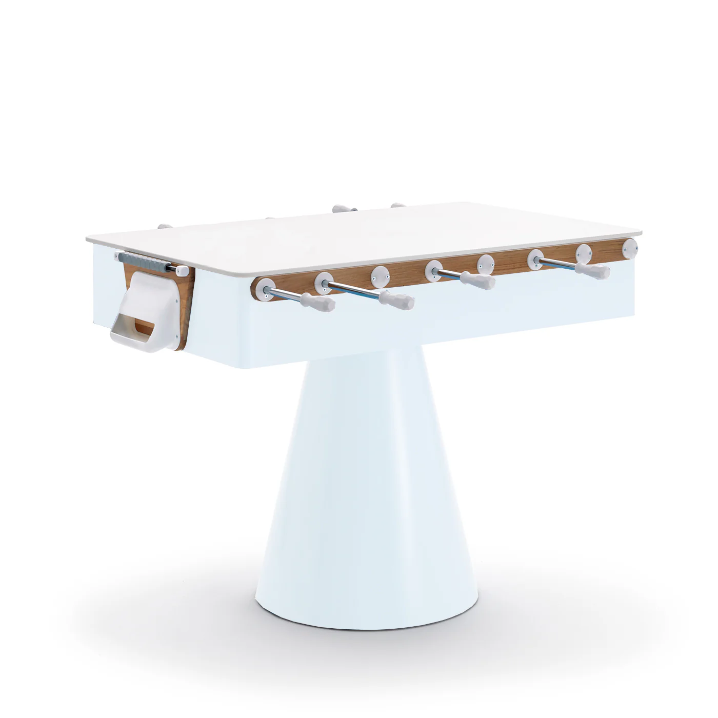 Ciclope Foosball Table in White with Entertainment Top &amp; Premium Cover - Image 3
