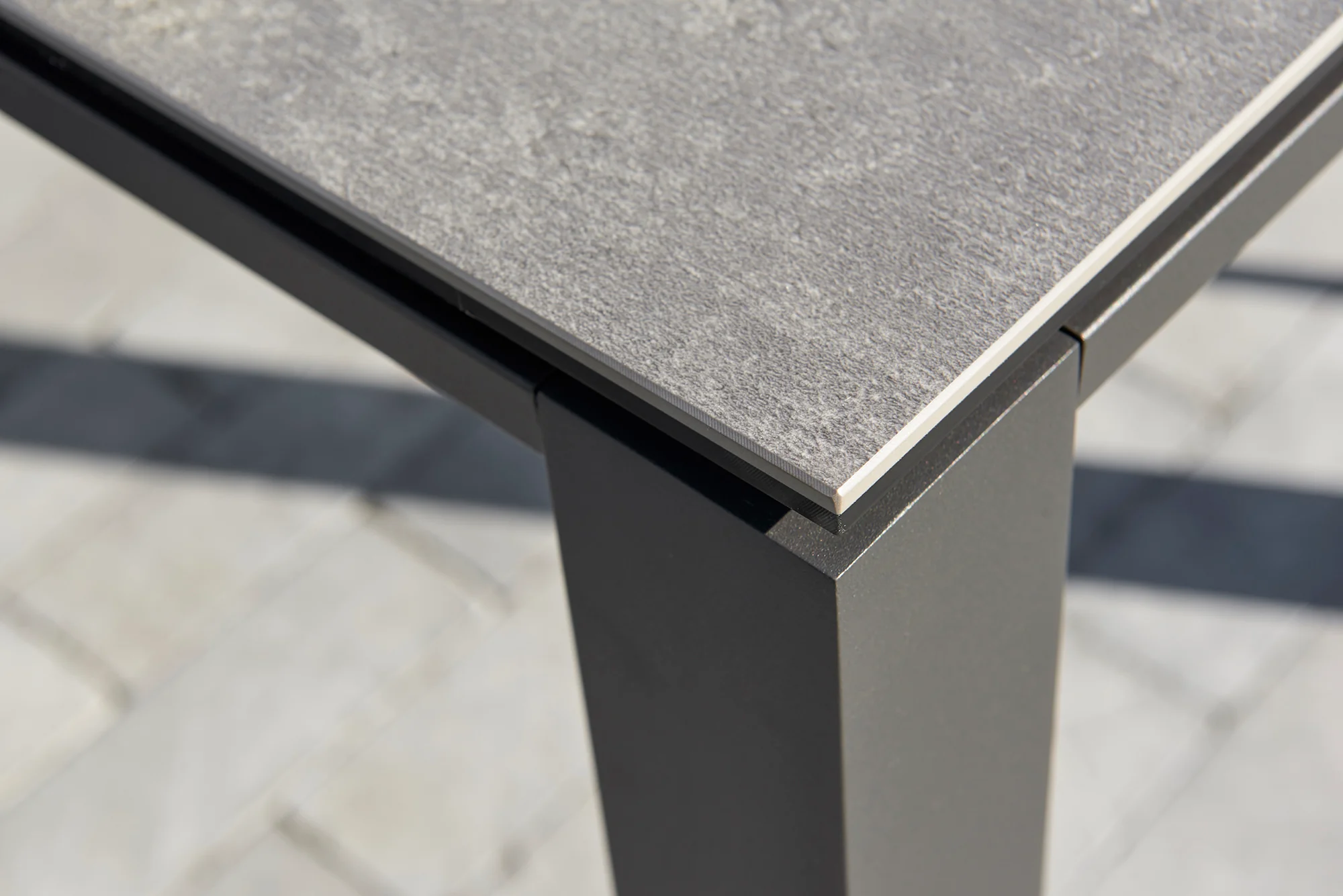 Primavera Coffee Table - Aluminum Frame With Ceramic Top - Image 3