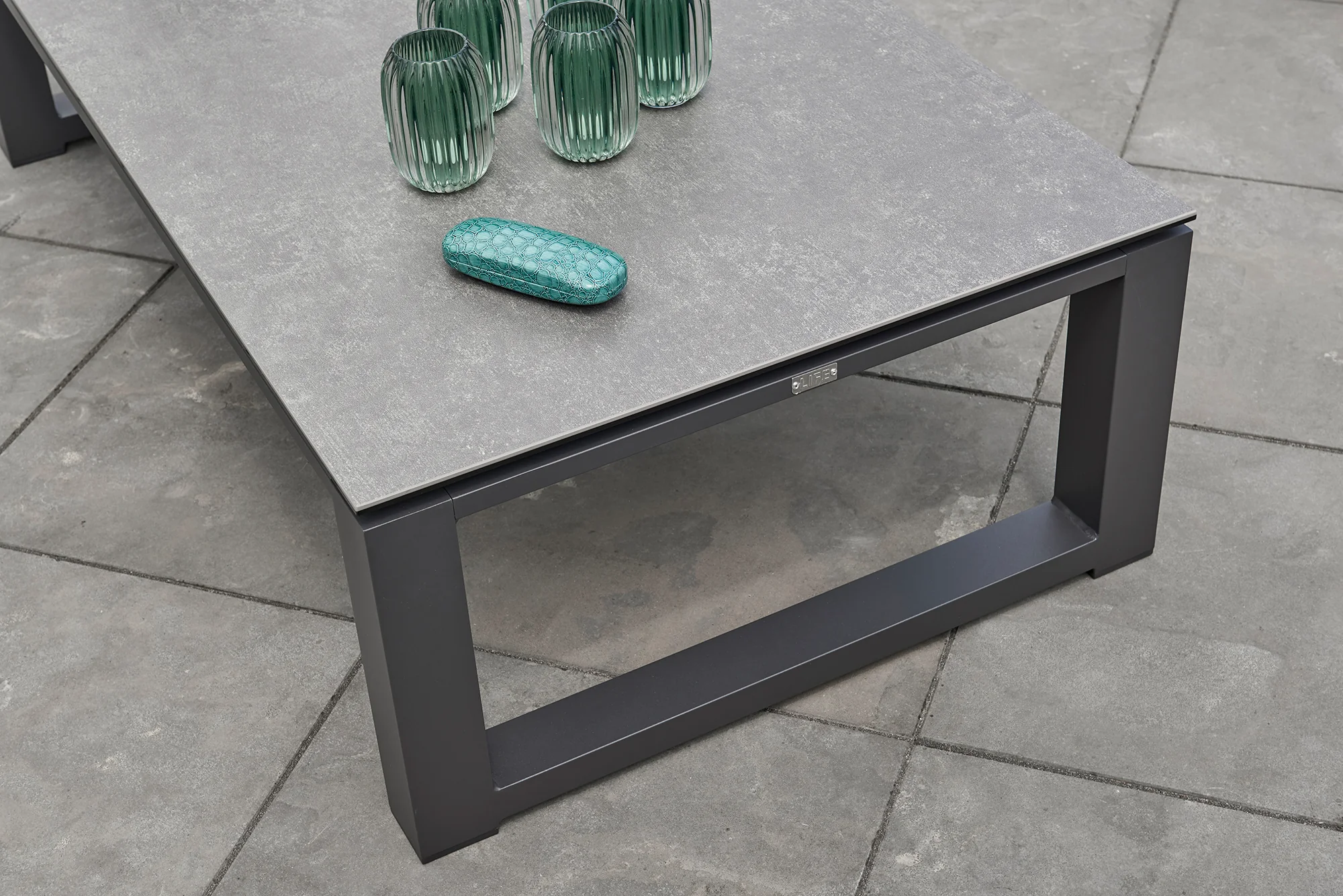 Primavera Coffee Table - Aluminum Frame With Ceramic Top - Image 6