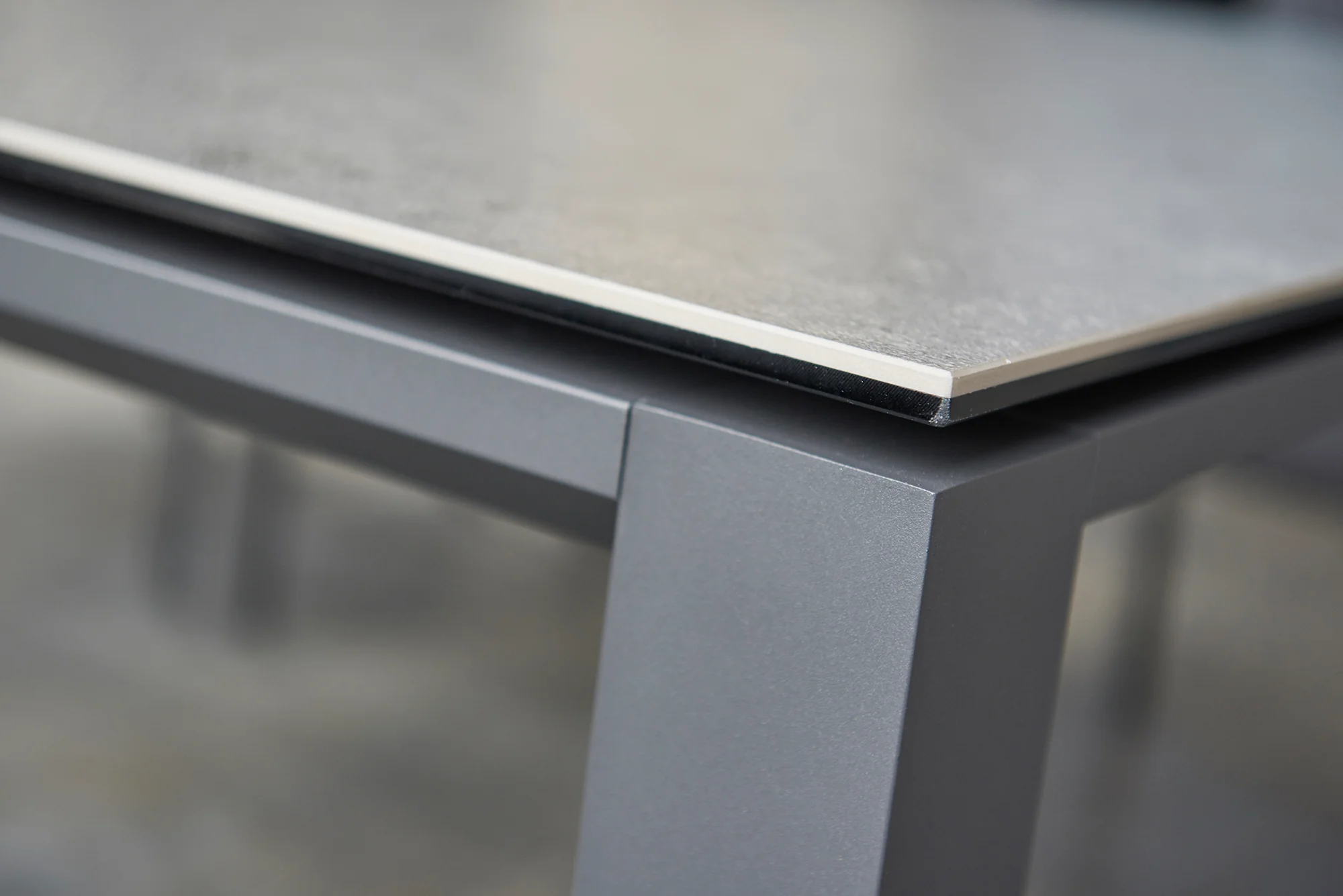Primavera Coffee Table - Aluminum Frame With Ceramic Top - Image 8