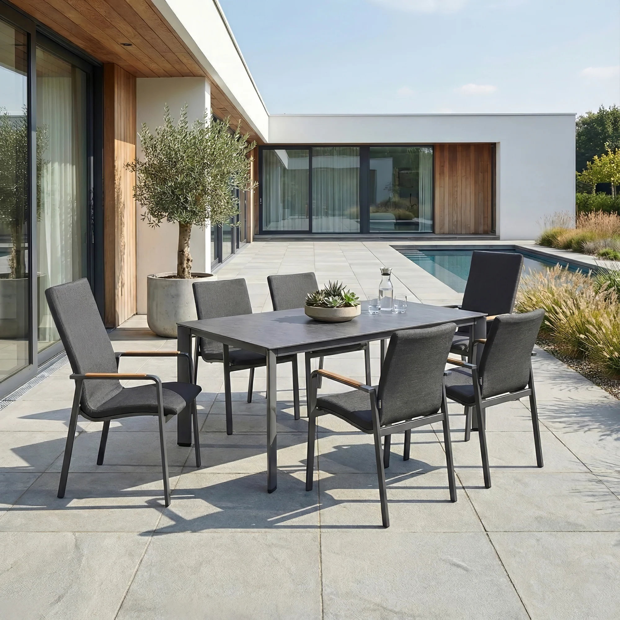 Diamond 7-Piece Dining Sets with Mixed Height Dining Chairs - Image 2