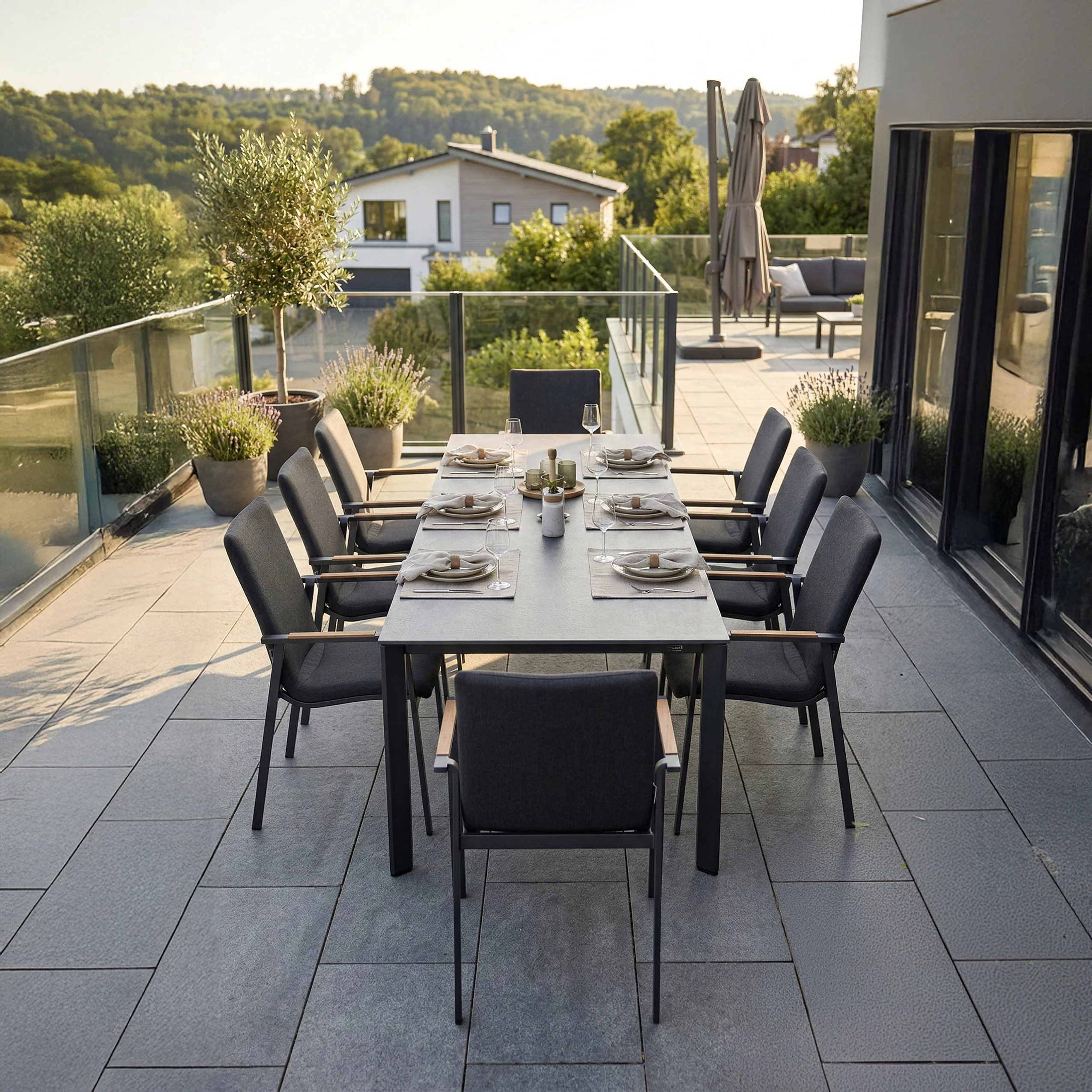 Diamond 9-Piece Dining Sets, Anthracite