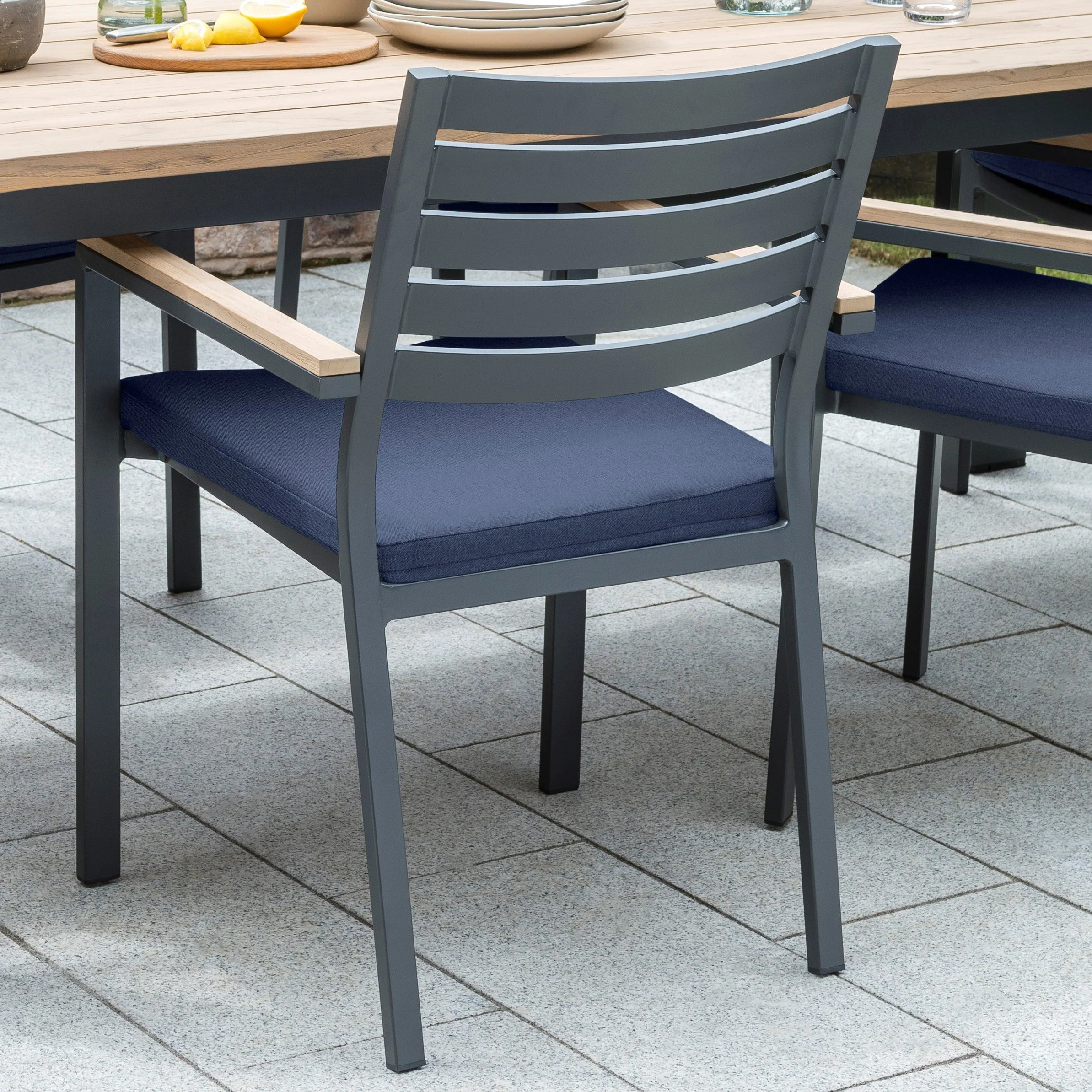 Elba 9-Piece Teak Dining Set, Spectrum Indigo - Image 5
