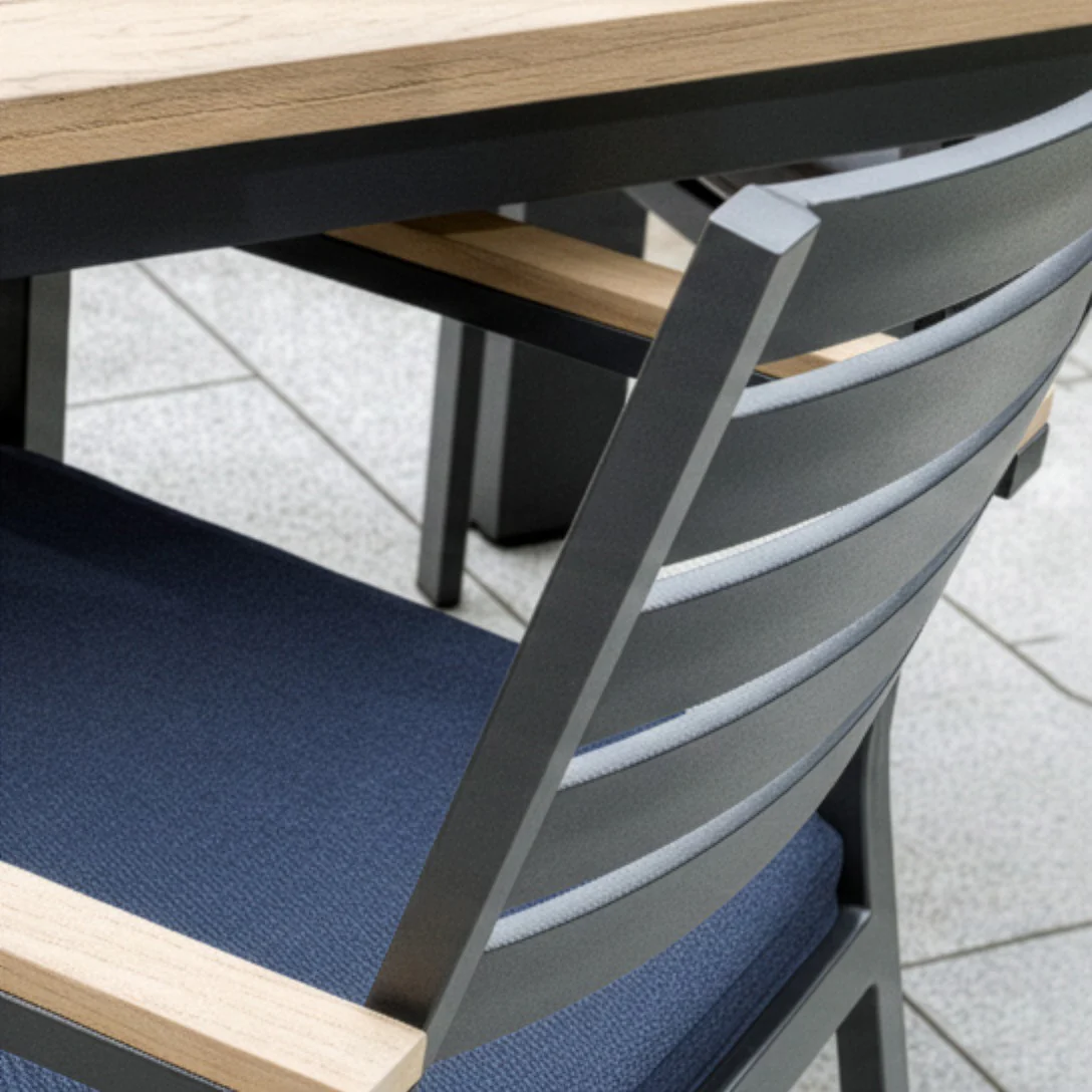 Elba 7-Piece Dining Set with Spectrum Indigo Cushions - Image 6