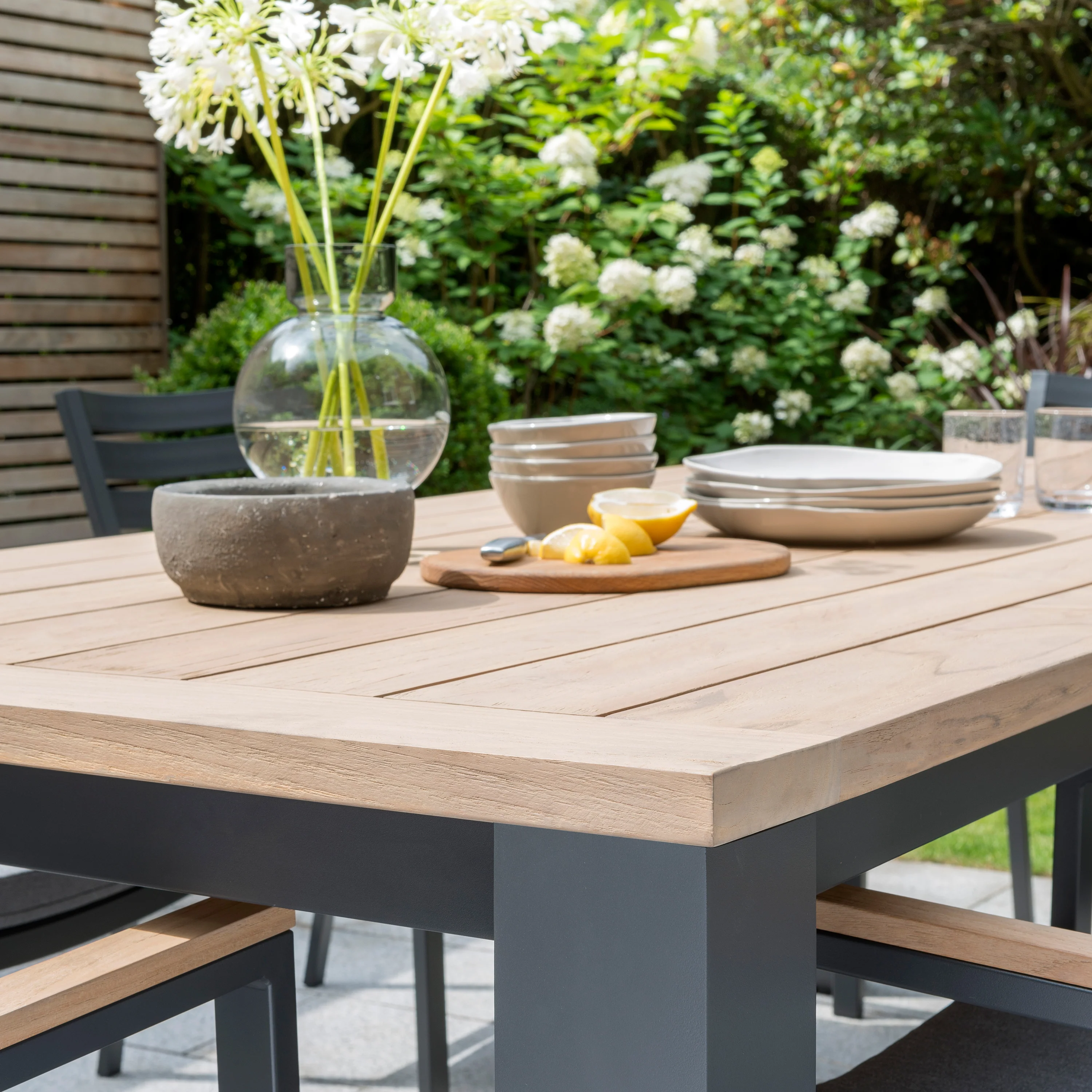 Elba 7-Piece Dining Set with Spectrum Indigo Cushions - Image 5