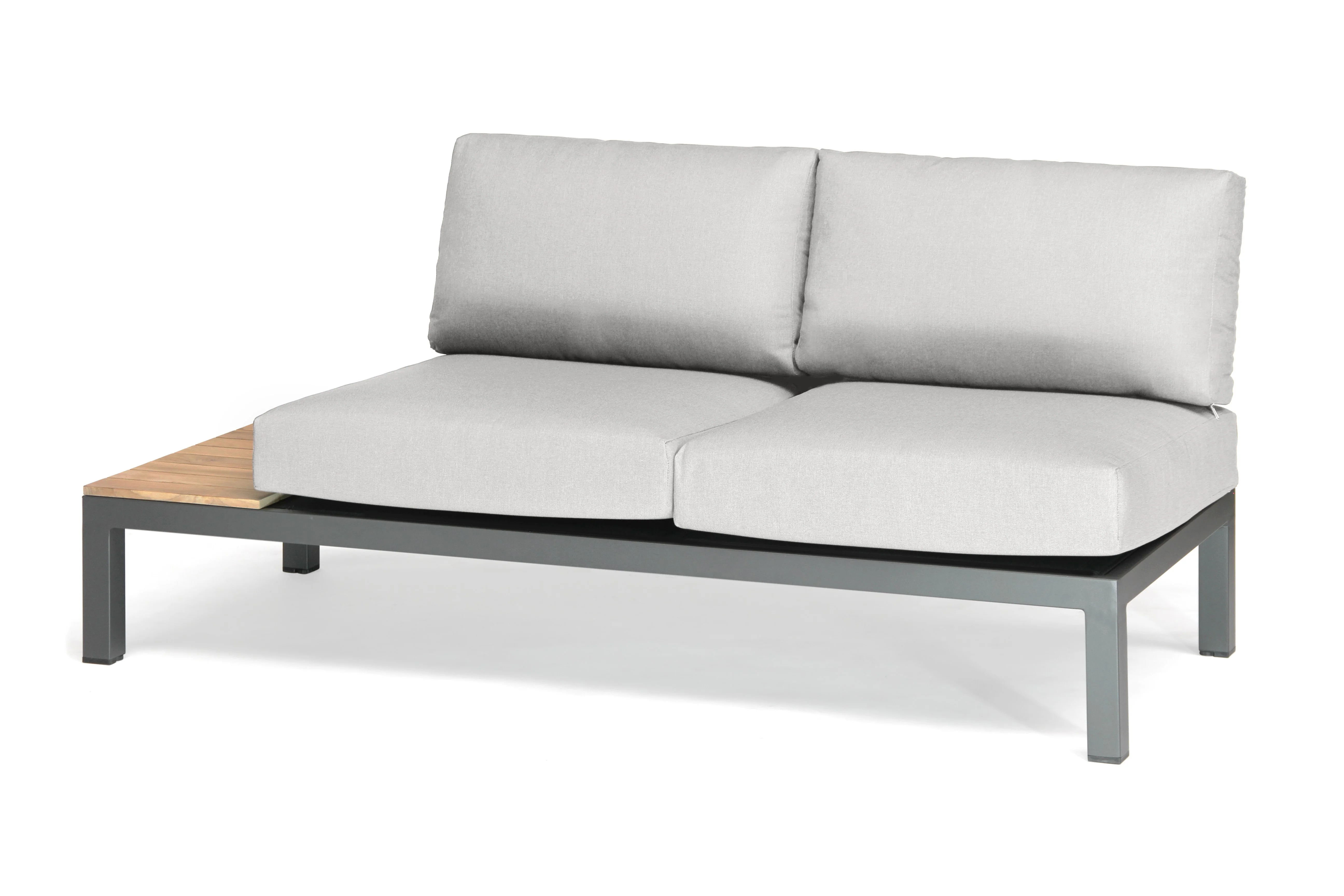 Elba Aluminum 4-Piece Corner Set With Teak Accents - Image 8
