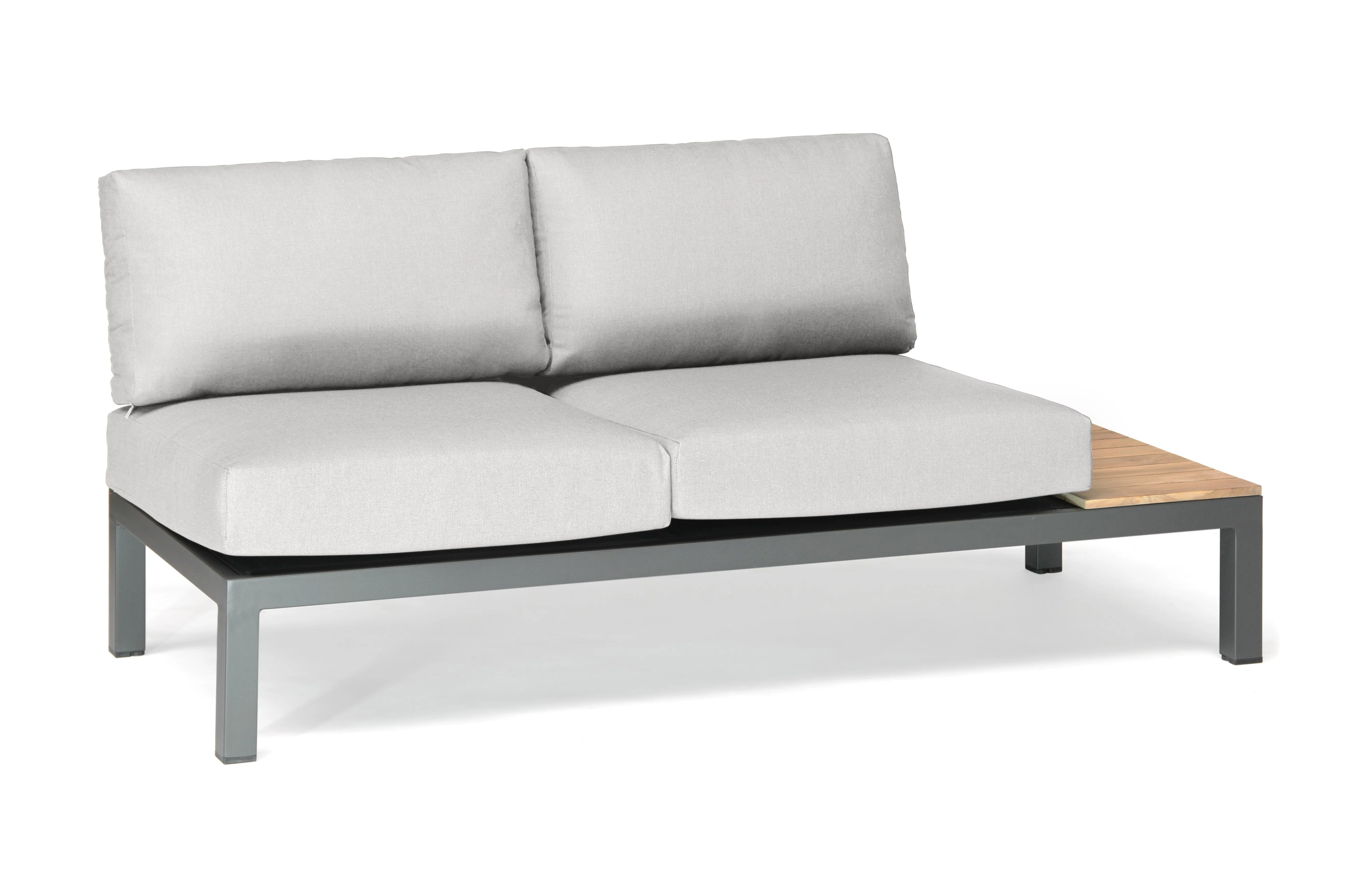 Elba Aluminum 4-Piece Corner Set With Teak Accents - Image 9