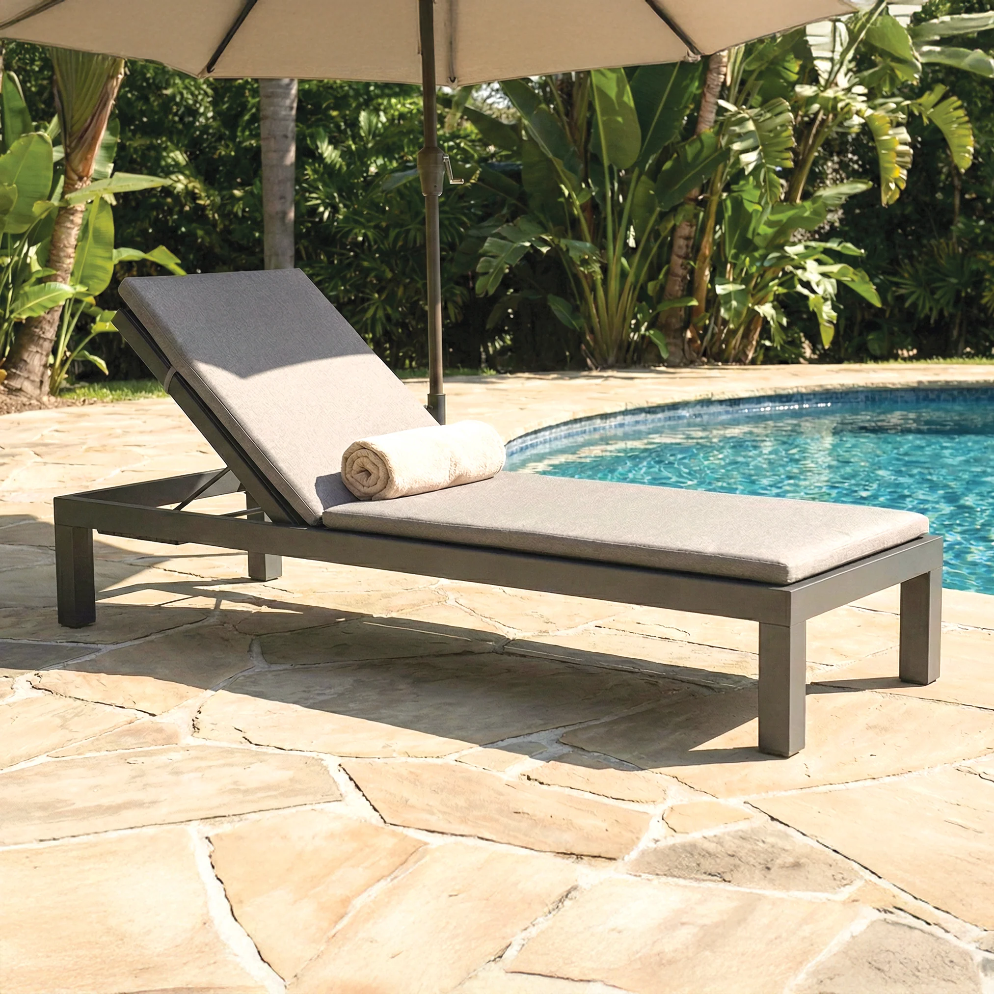 Elba Multi-Position Lounger with Cushion - Image 3