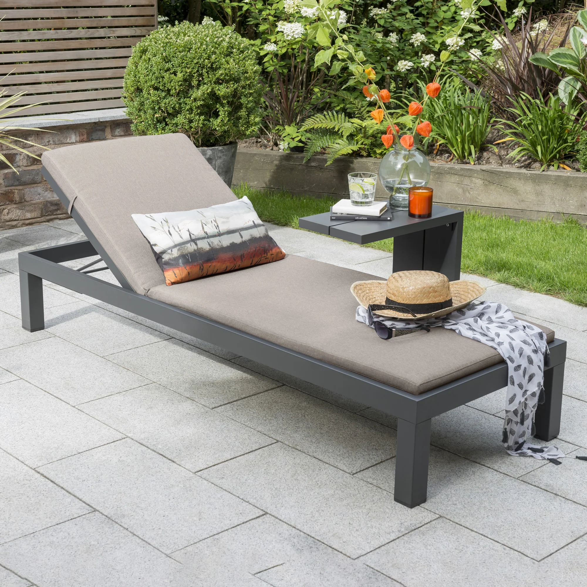 Elba Multi-Position Lounger with Cushion - Image 4