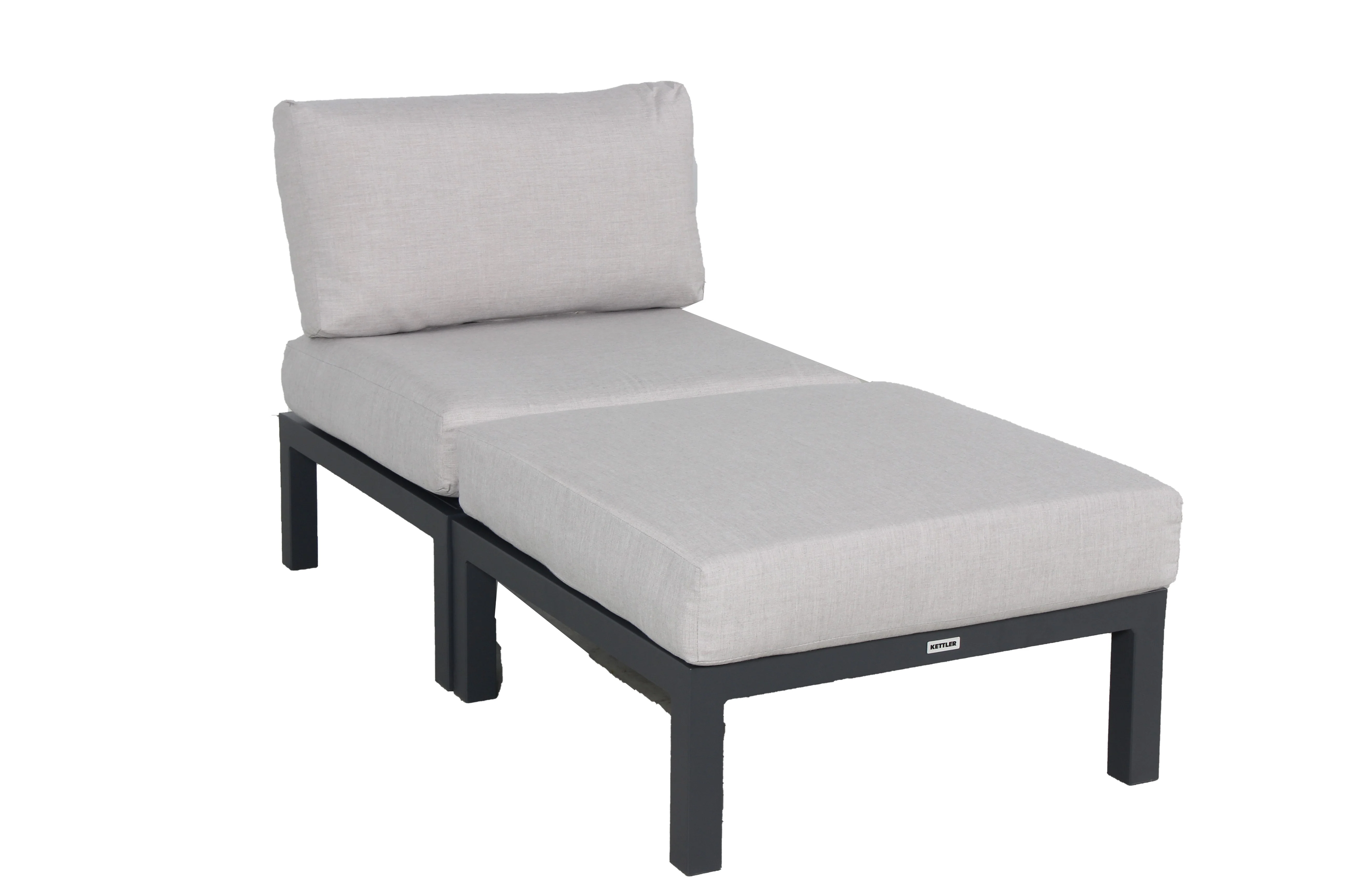 Elba Aluminum Lounge Ottoman With Cushion - Image 5
