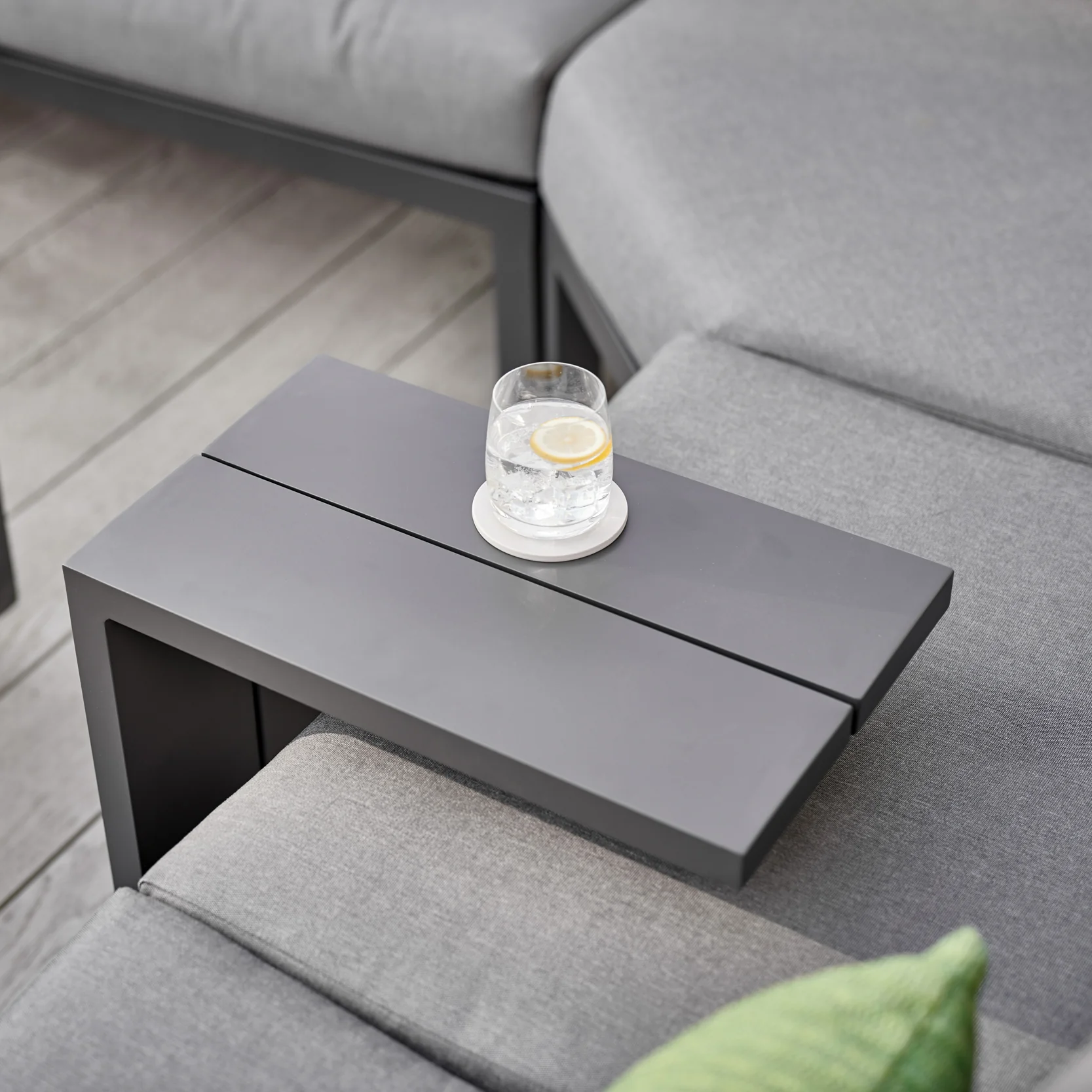 Elba Powder Coated Aluminum Side Table - Image 2