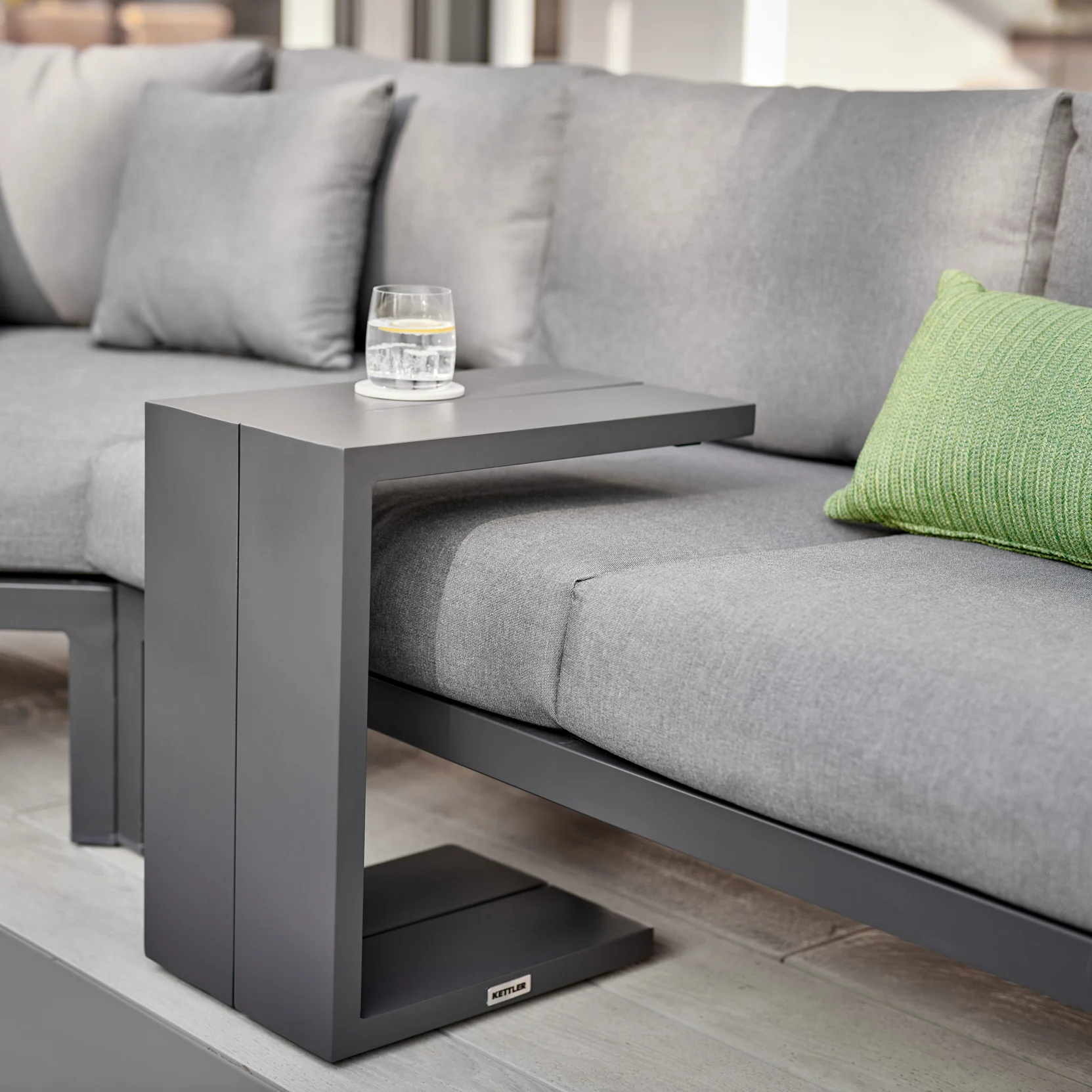Elba Powder Coated Aluminum Side Table - Image 3