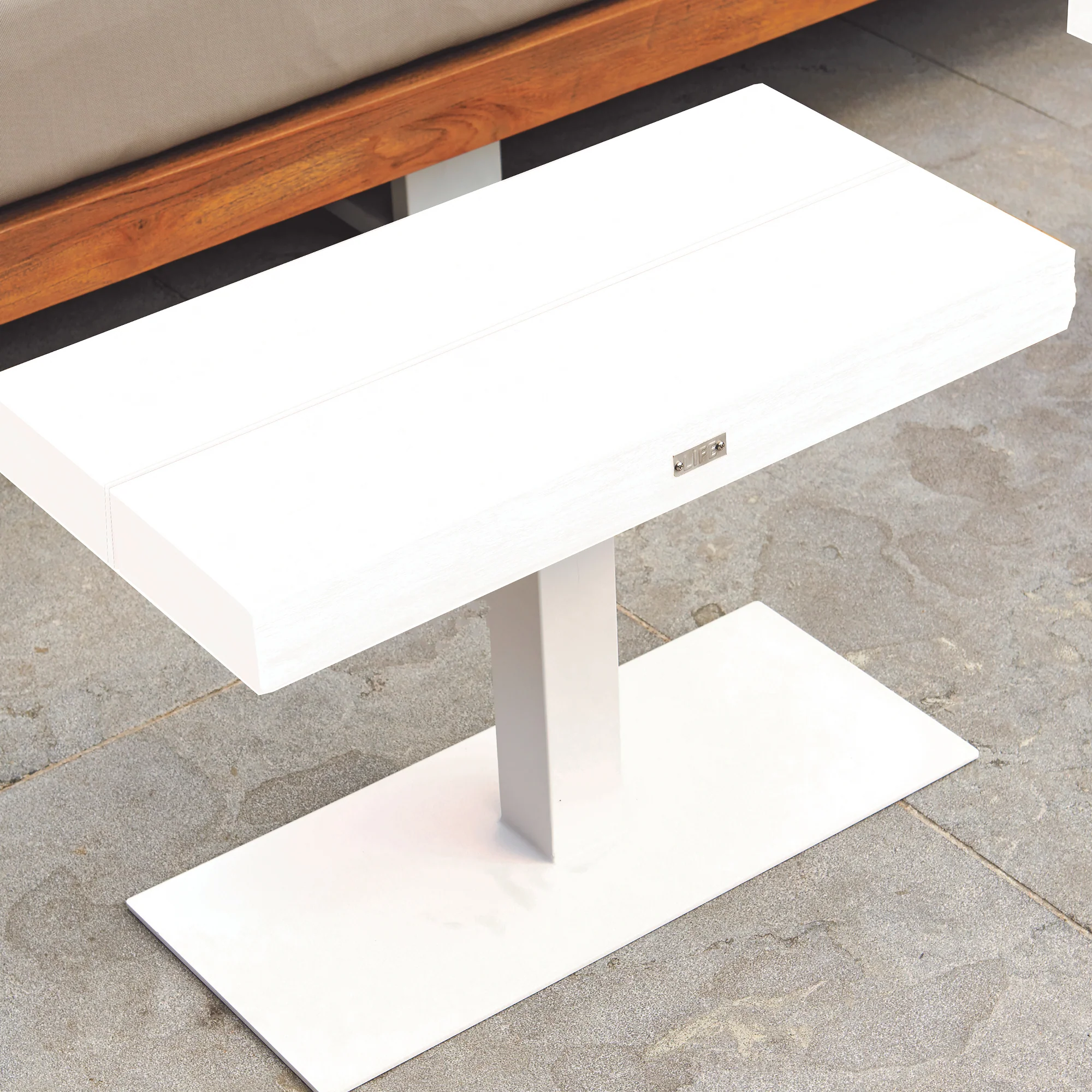 Fitz Roy White Aluminum Side Table