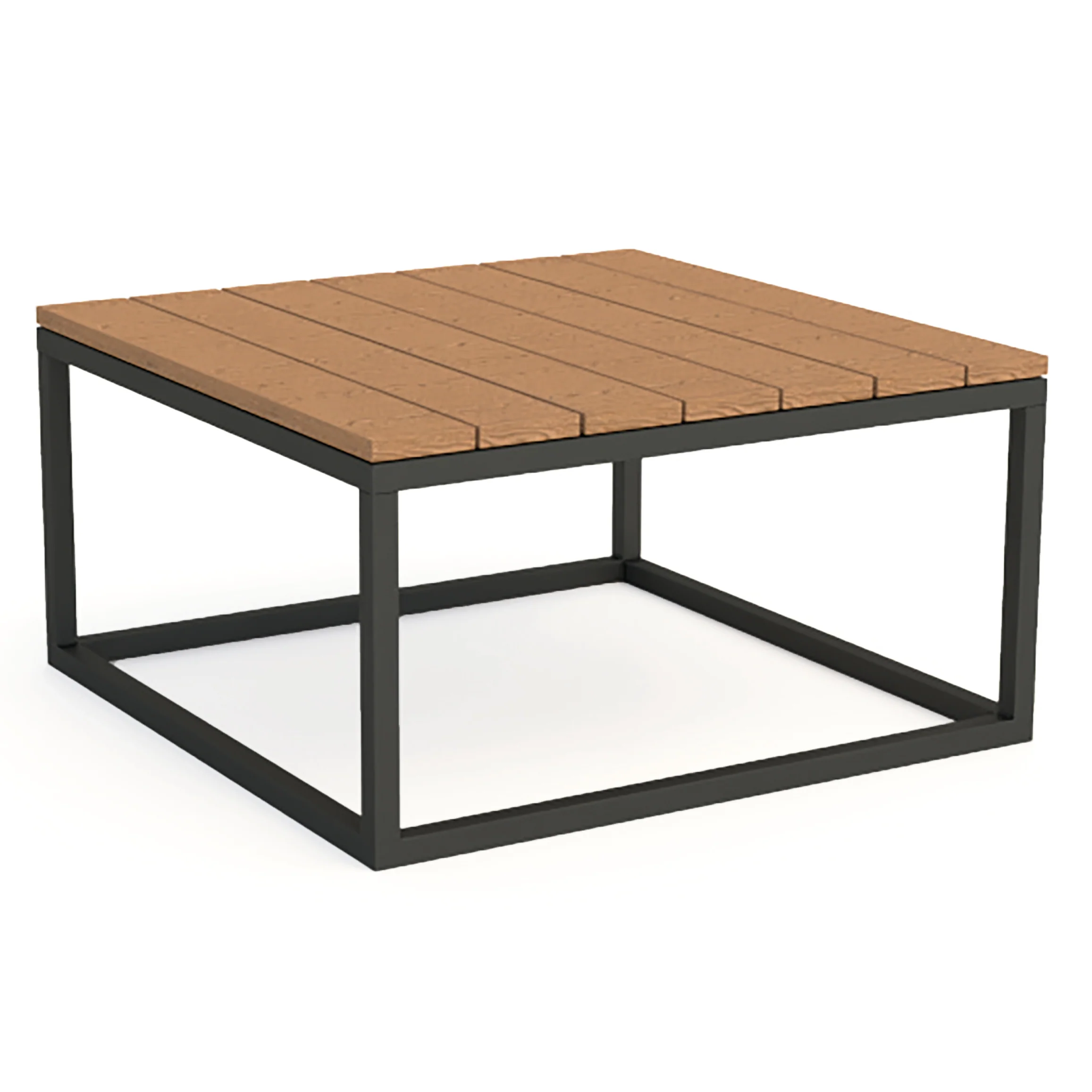Gili Teak Top Coffee & Side Table, Lava Frame - Image 3
