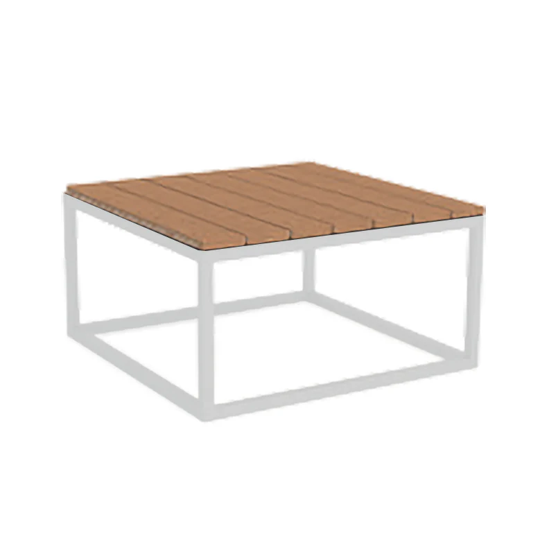 23" x 23" Coffee Table, White Frame - Image 3