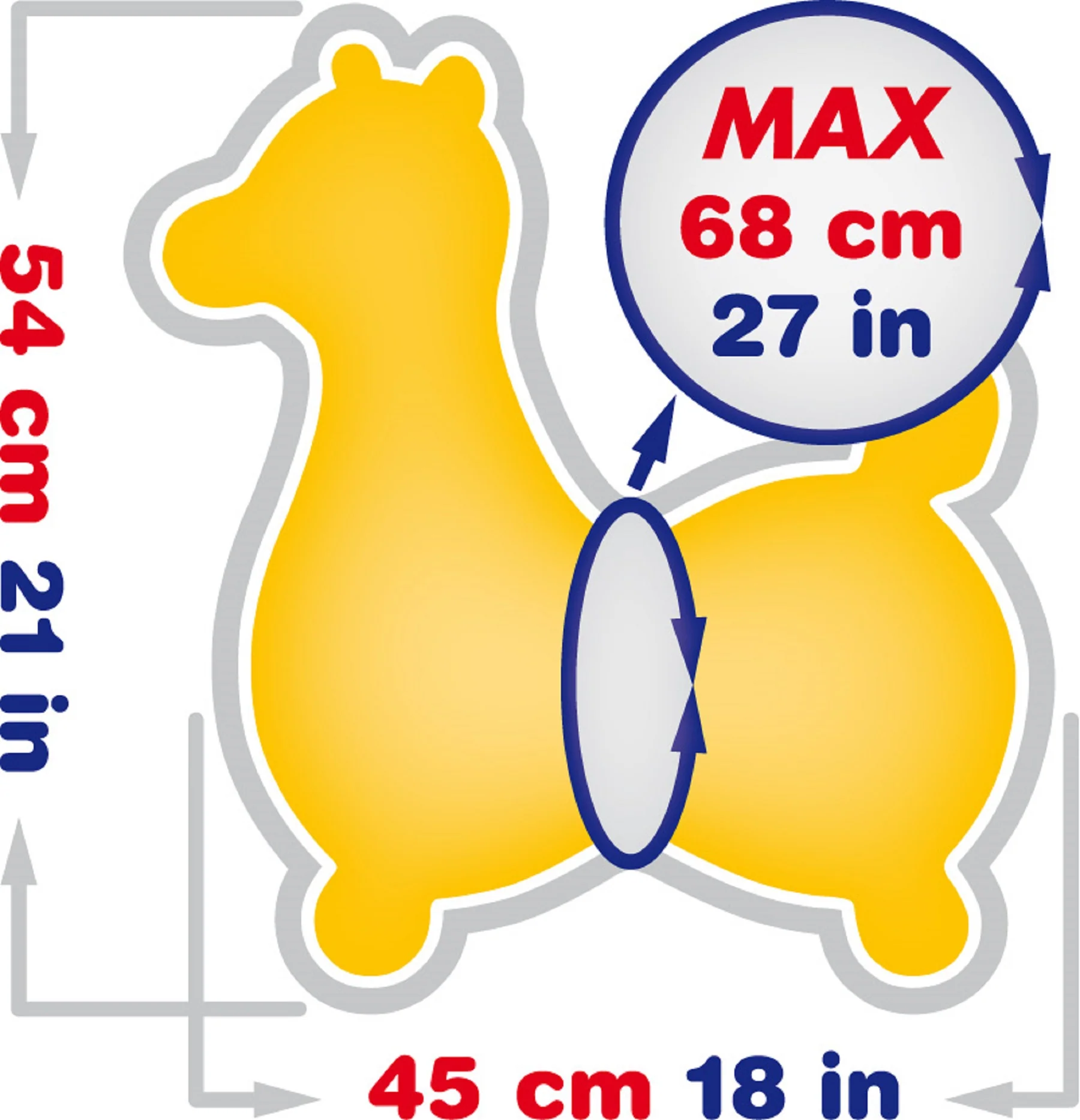 Gyffy The Giraffe Bounce Toy With Pump - Image 6