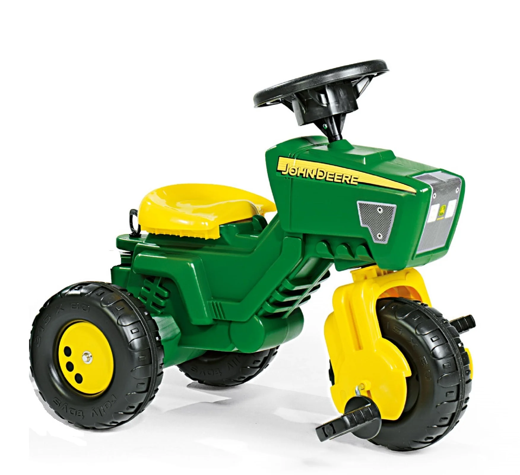 John Deere 3-Wheeled Pedal Tractor With Trailer - Image 3