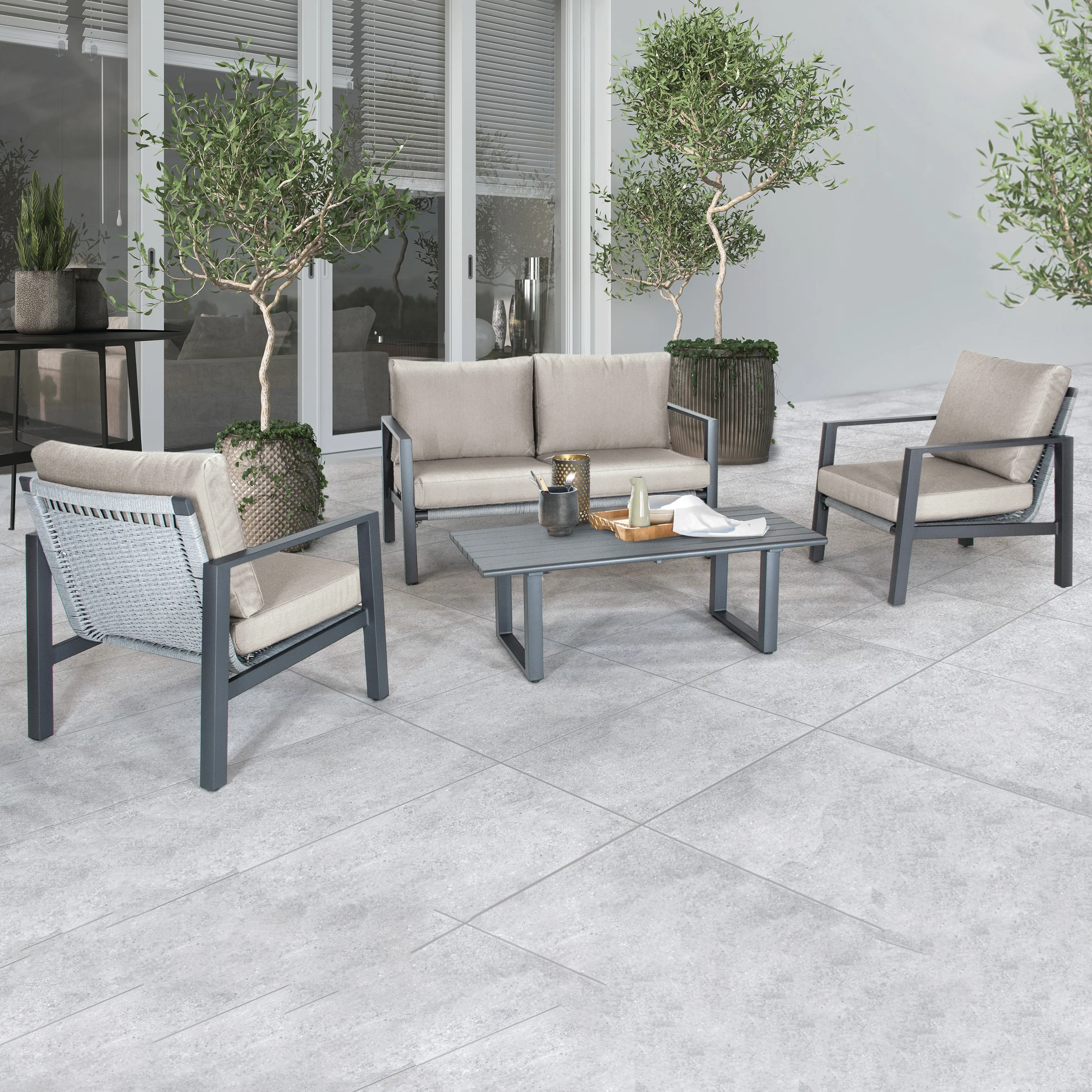 Larno Aluminum Lounge Set - Image 6