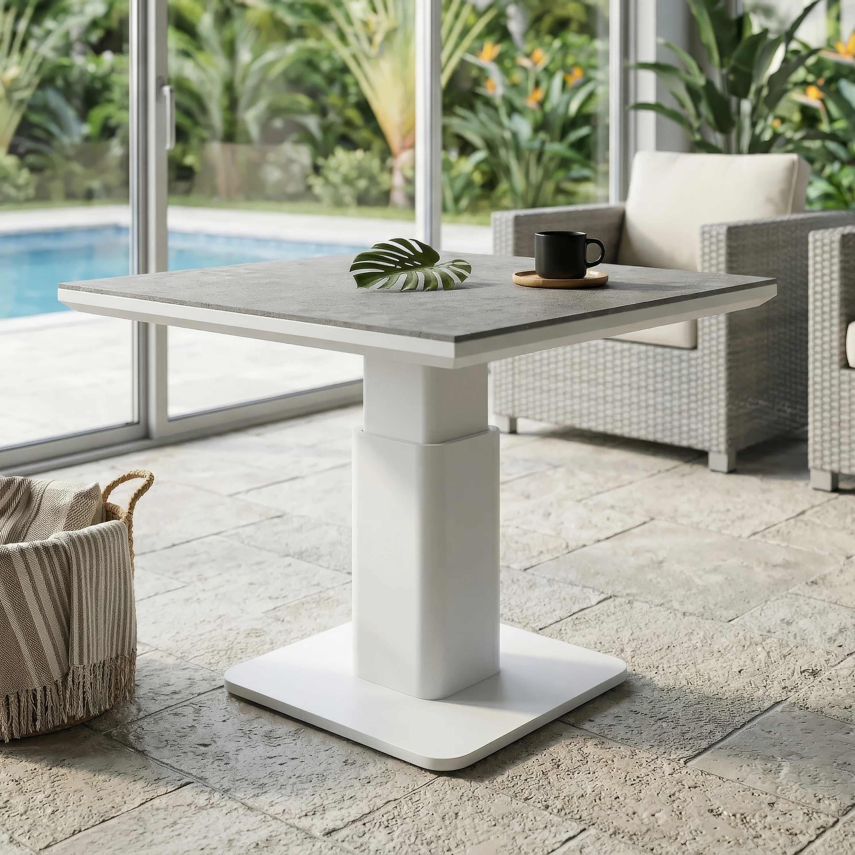 LUKA Adjustable Height Tables, White - Image 2