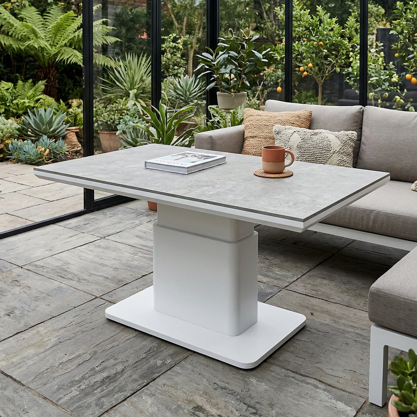 LUKA Adjustable Height Tables, White - Image 3