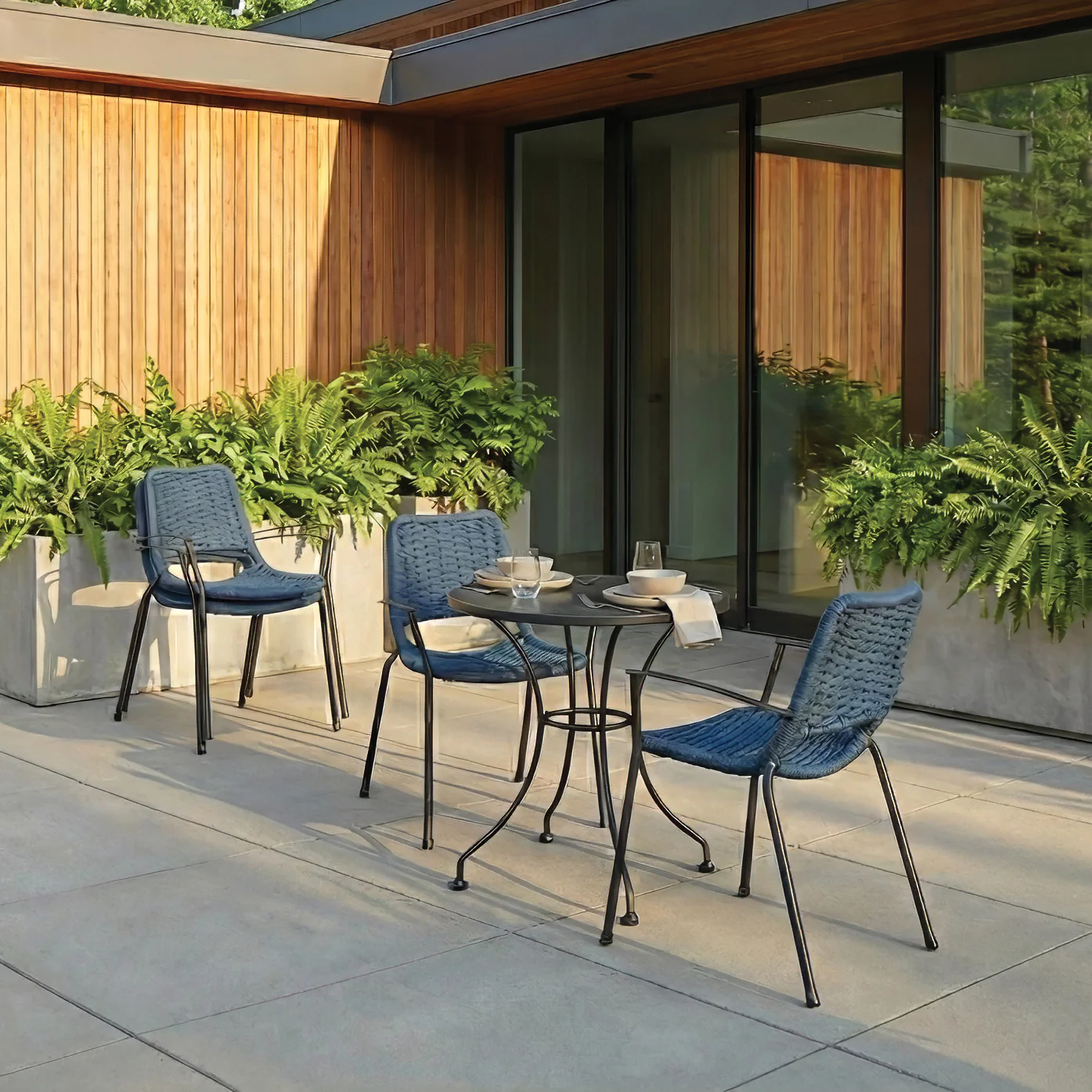Metro Rope Stackable Arm Chair, Sets of 4 or 6 - Image 4