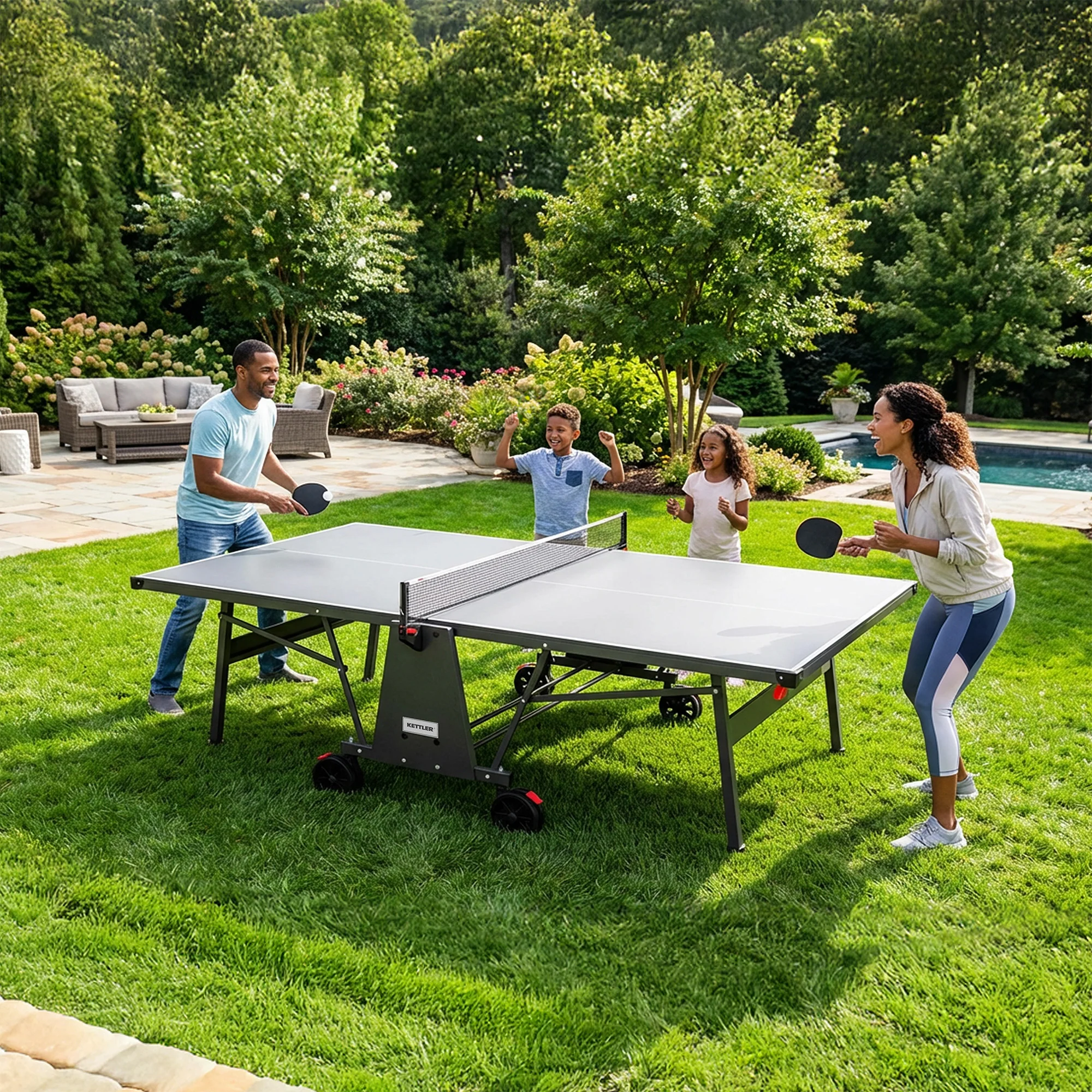 Monaco Outdoor Table Tennis Table 2-Player Bundle - Image 4