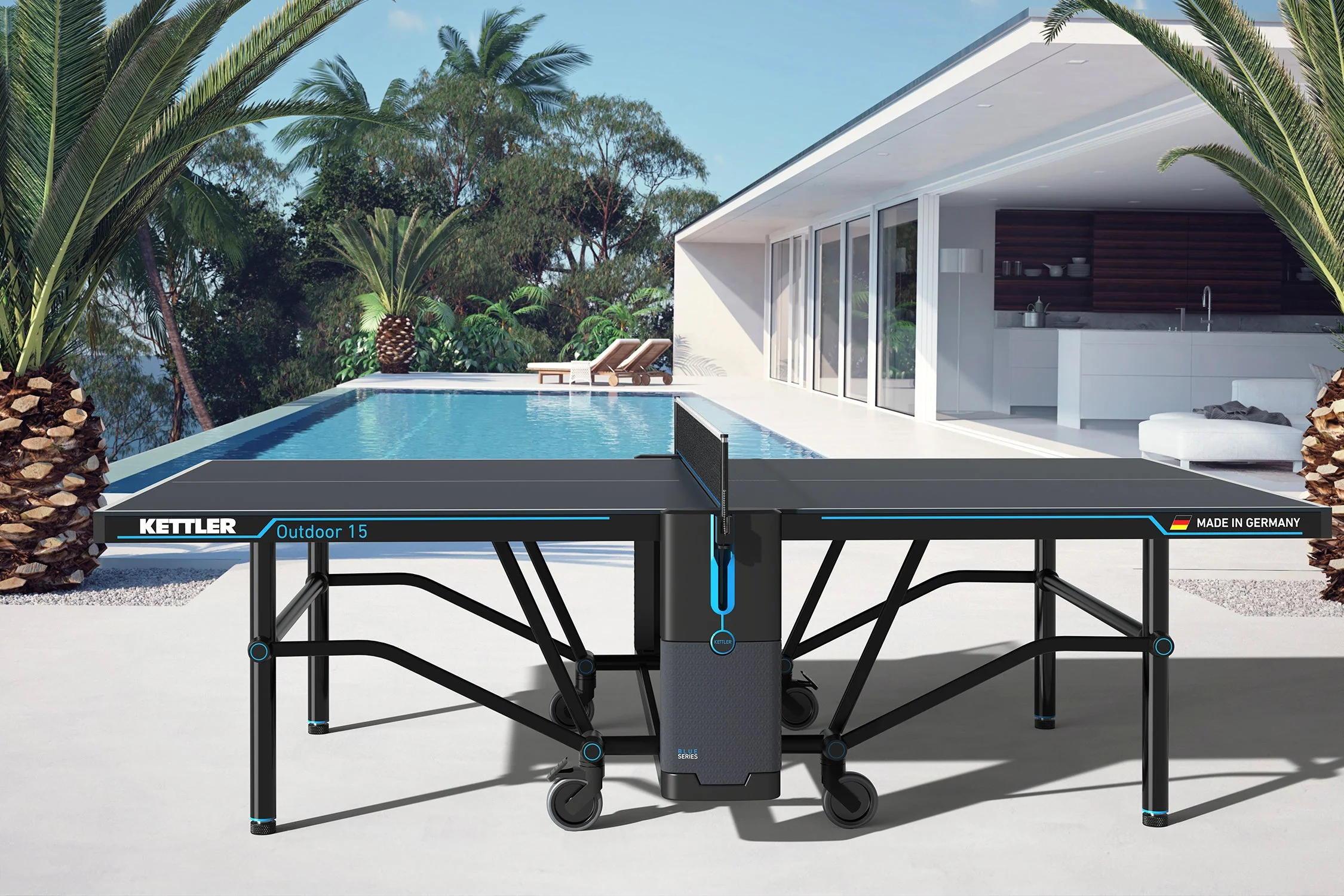 Outdoor 15 Table Tennis Table 4-Player Bundle - Image 5