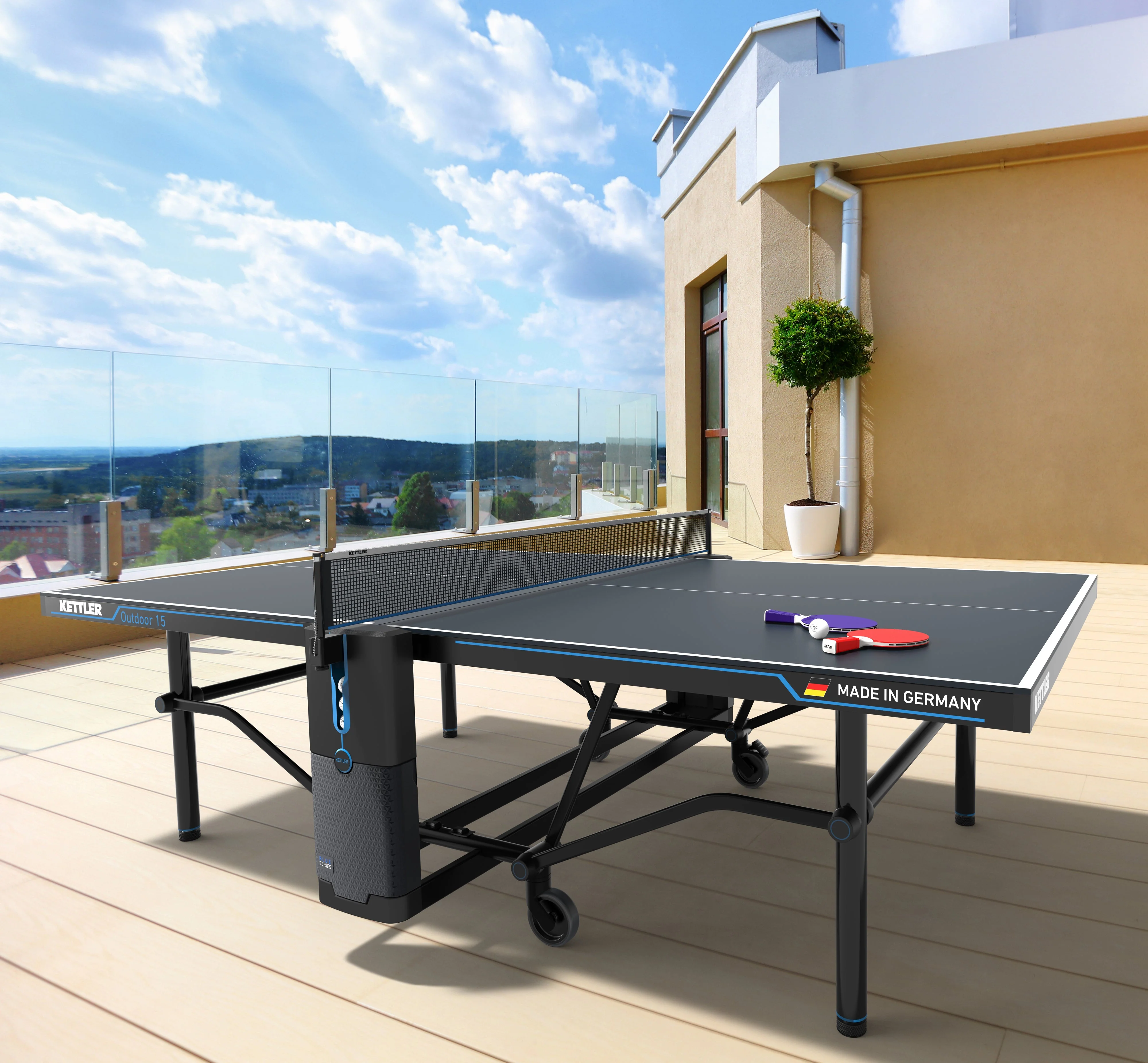 Outdoor 15 Table Tennis Table 4-Player Bundle - Image 7